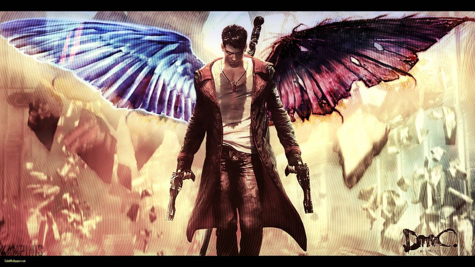 1600x900 Download An Angel On One Side, A Demon On The Other: The Duality Of Devil May Cry Wallpaper