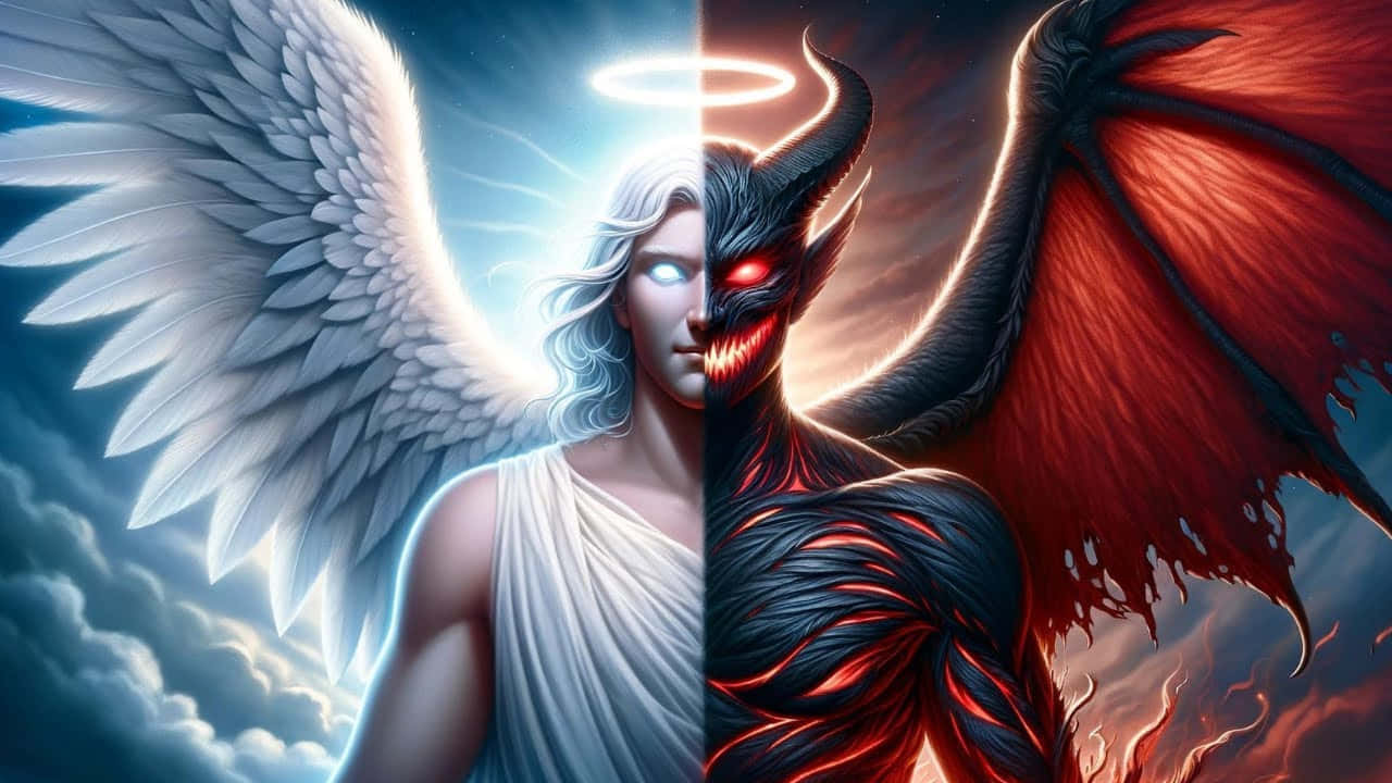 1280x720 Download Half Angel Half Demon Duality Wallpaper