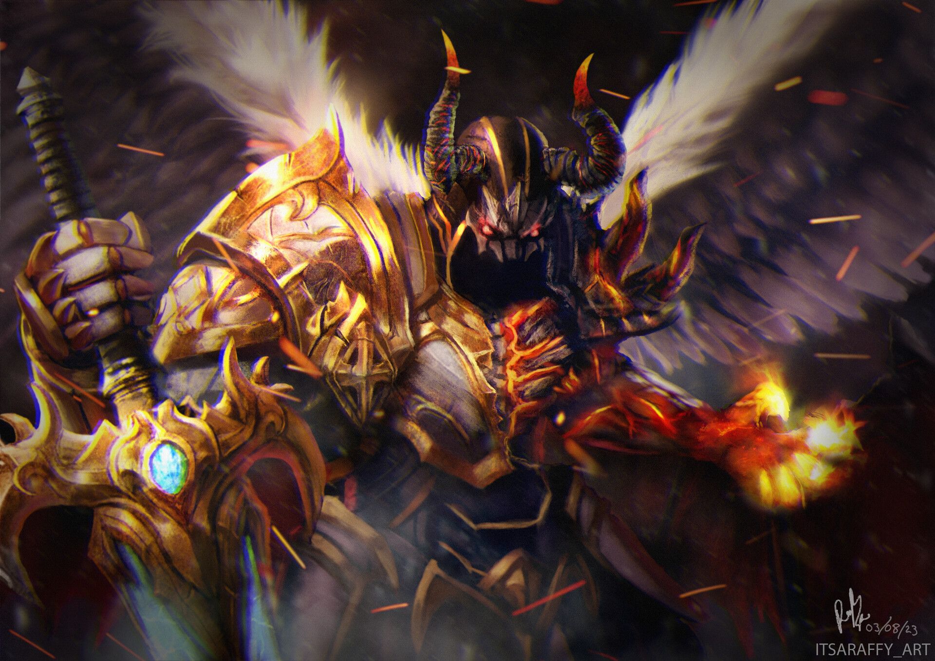 1920x1358 (OC) Half Angel & Half Demon