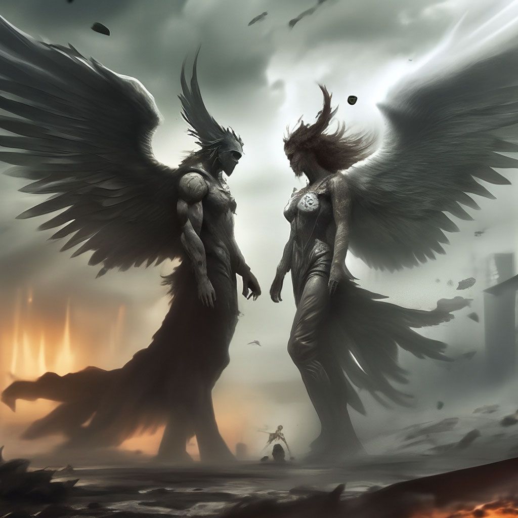 1024x1024 Half angel half demon