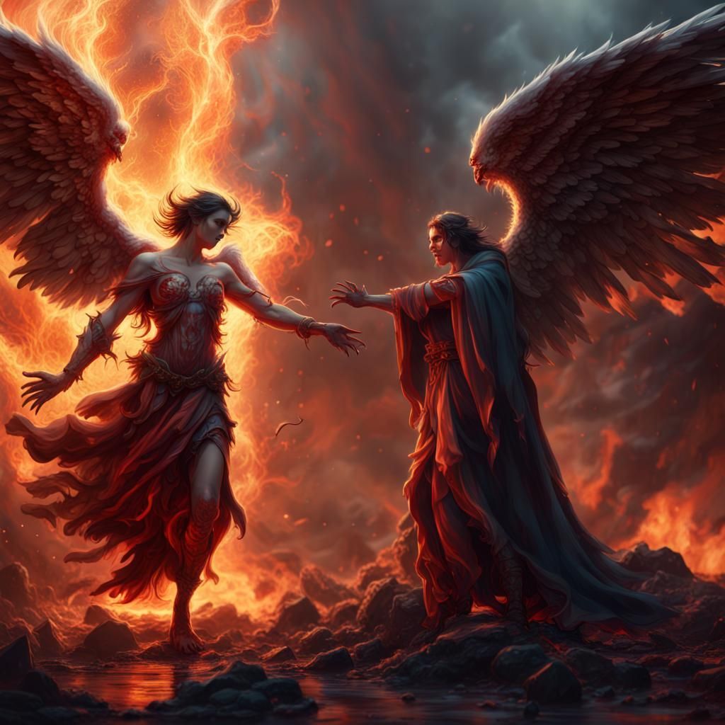 1024x1024 When angel and demon meet half way Accurate Ang