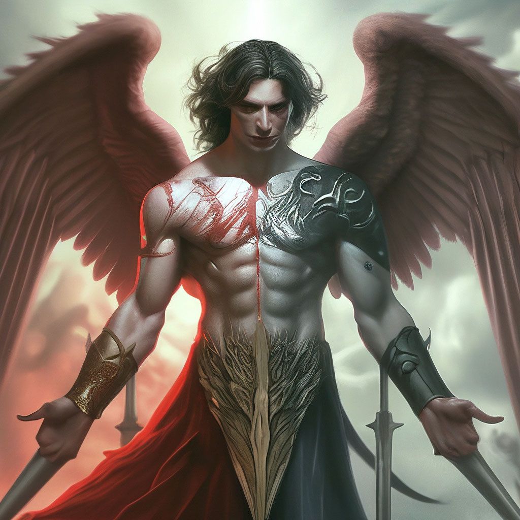 1024x1024 Half angel half demon