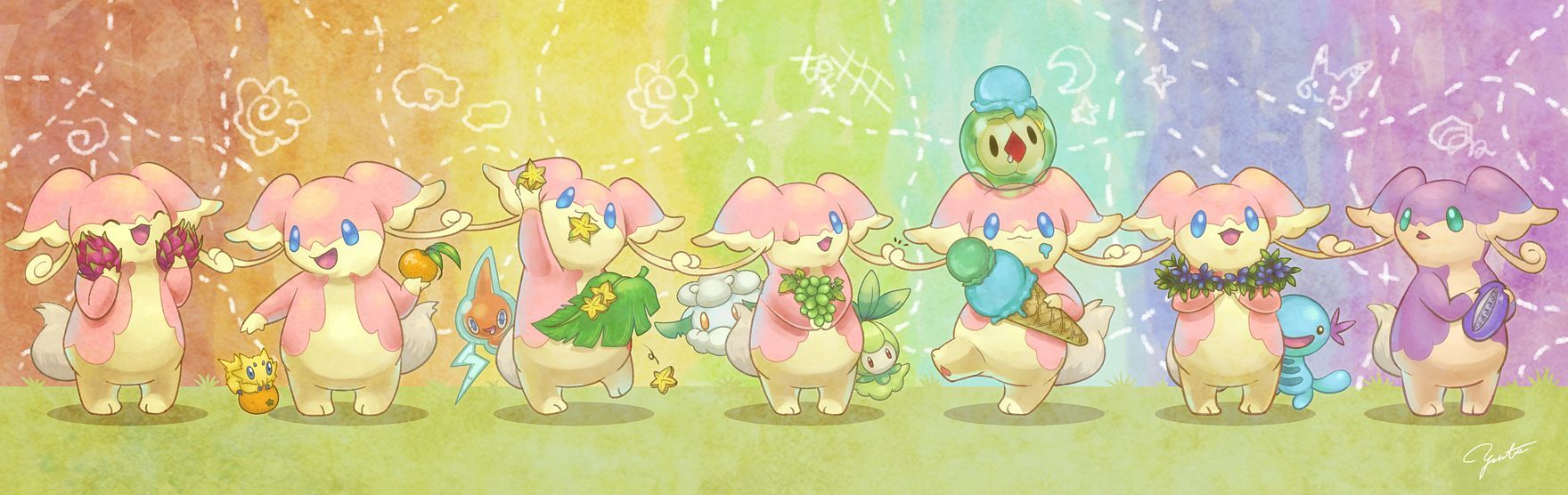 1760x556 Audinoémon Wallpaper By MONO Land Anime Image Board