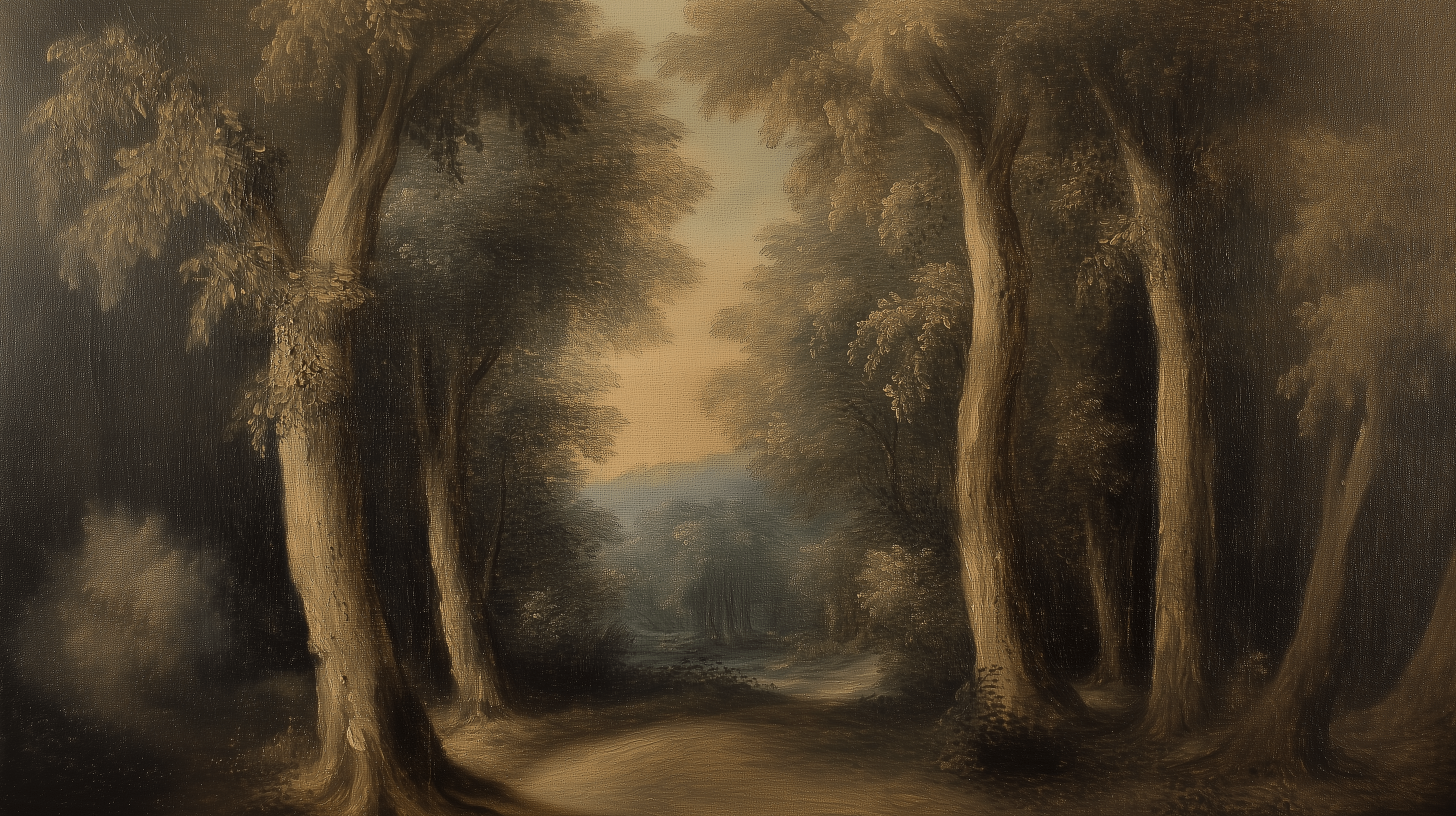 2912x1632 Dark Moody Forest Mural Peel And Stick Wallpaper Pre Pasted / 135W X 90H