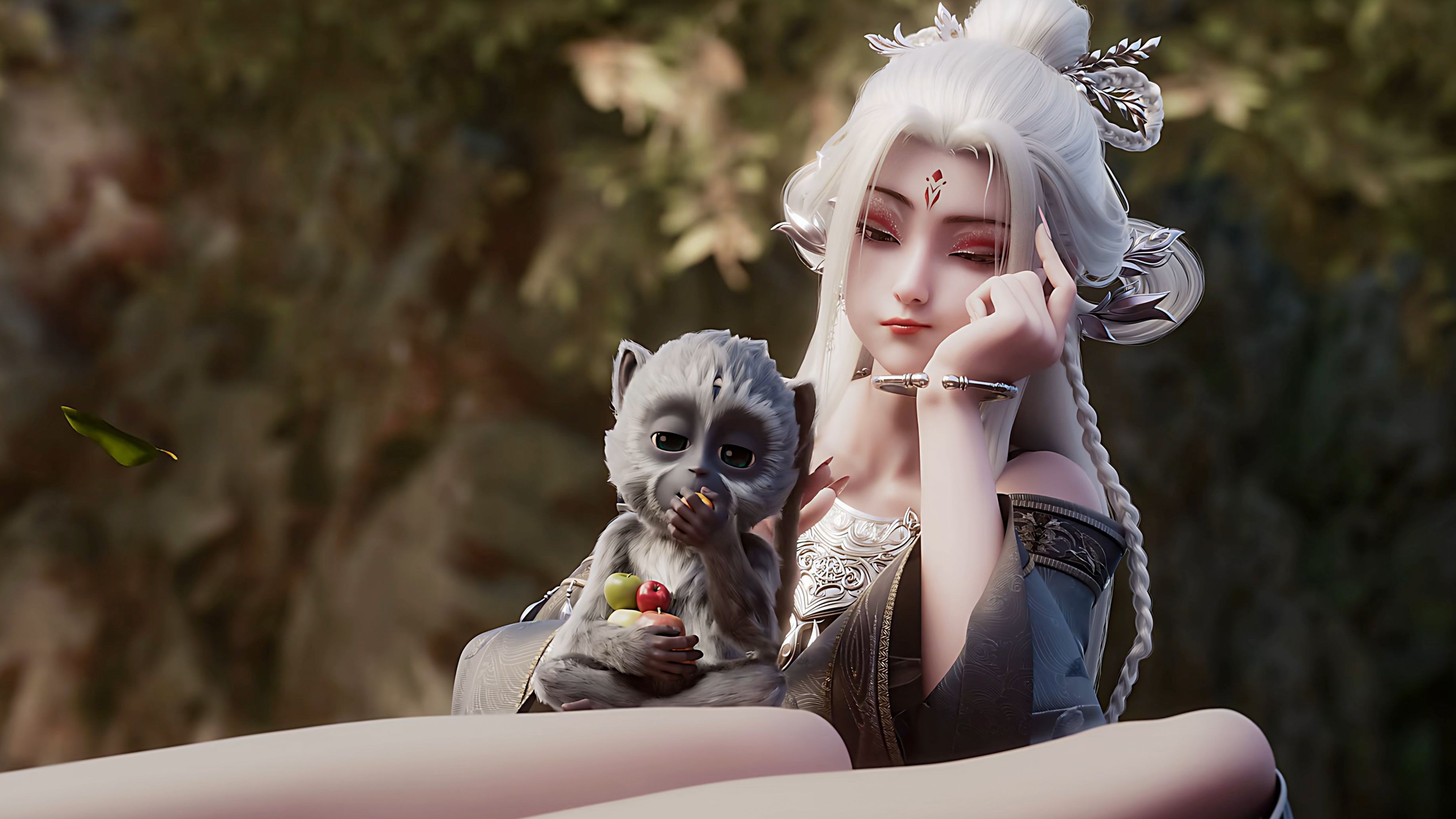 3673x2066 Zhu Xian Episode 49 Xiaobai Is Too Cute Xiaobai Album Ultra Clear 4k Wallpaper