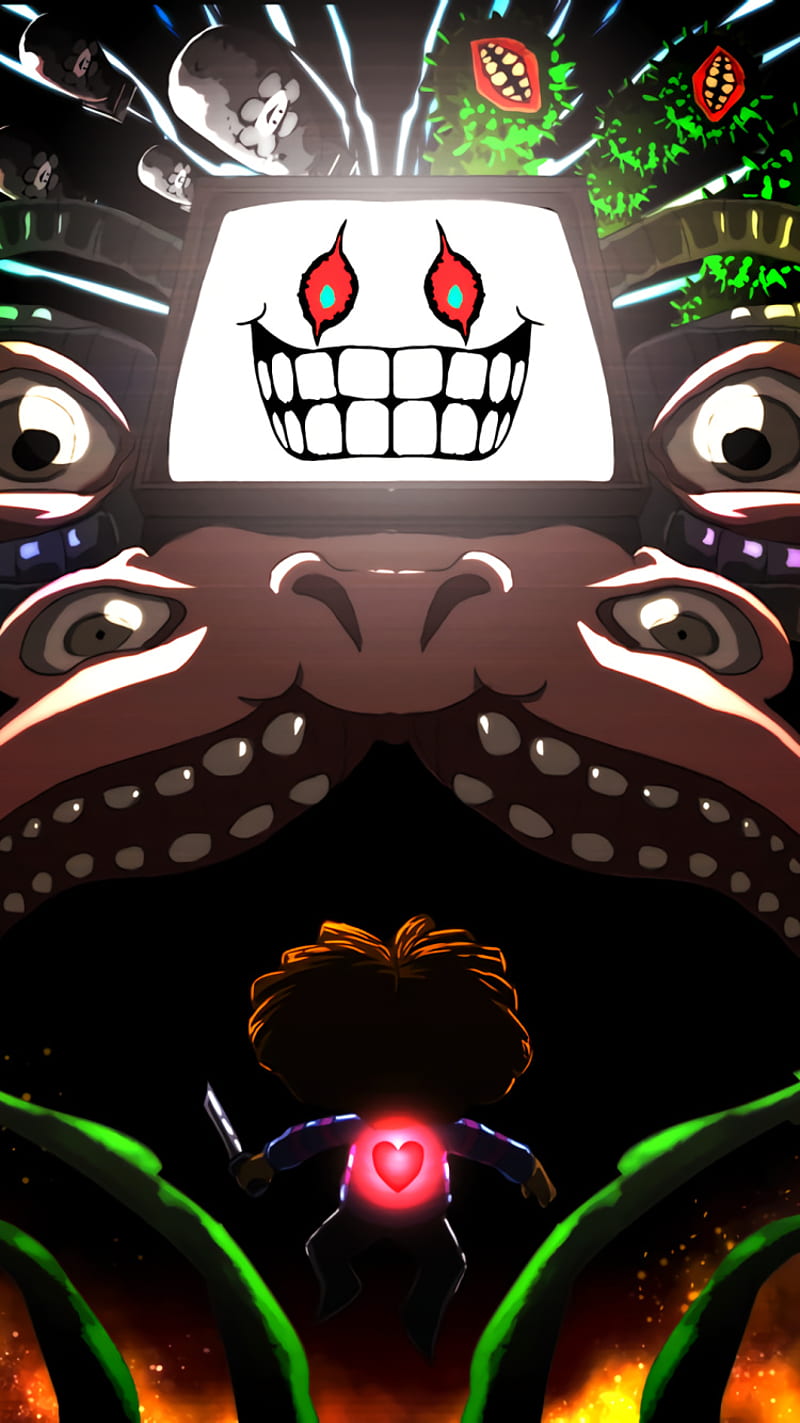 800x1423 Omega Flowey, deltarune, frisk, undertale, HD phone wallpaper