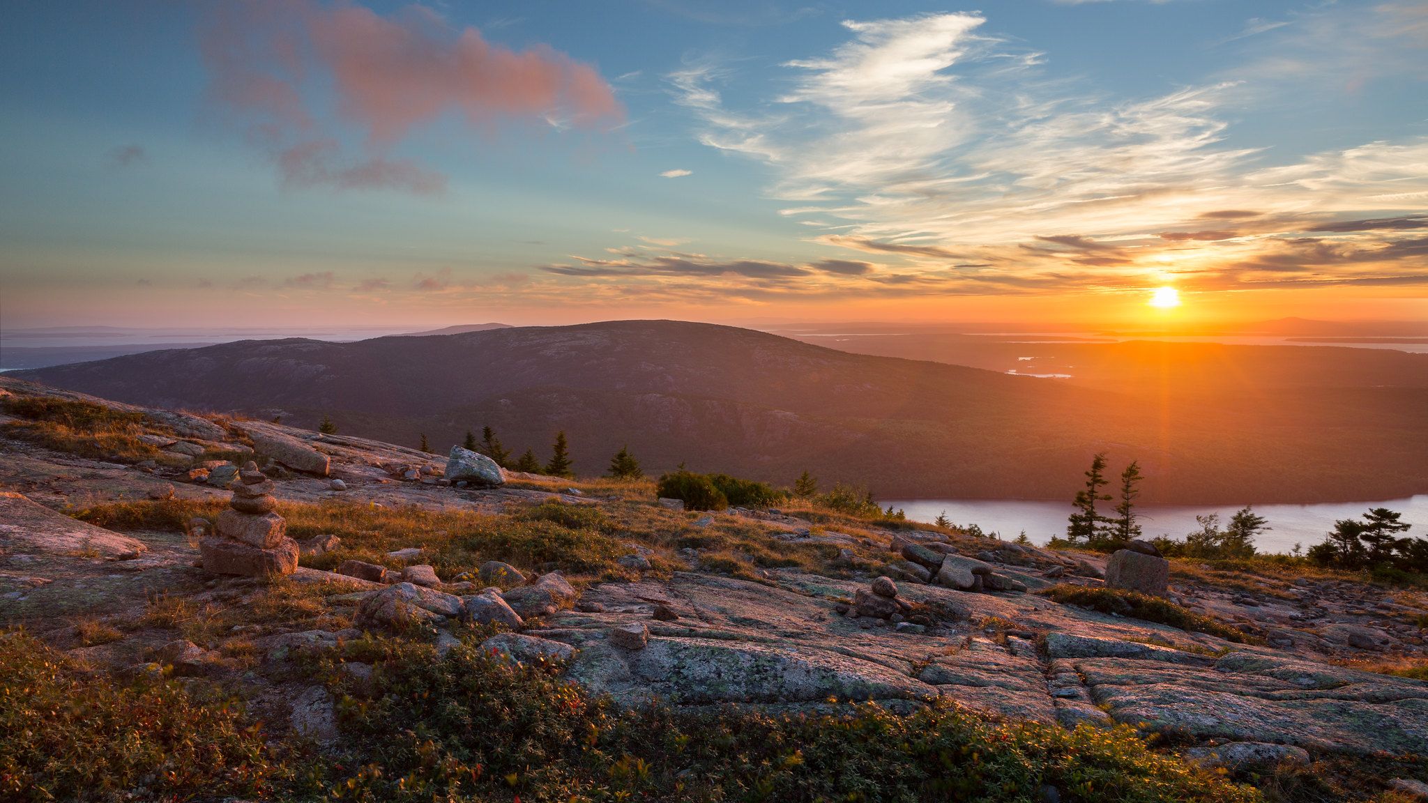 2048x1152 Sunset at Cadillac Mountain, Acadia National Park, USA [OC][2048x1365]