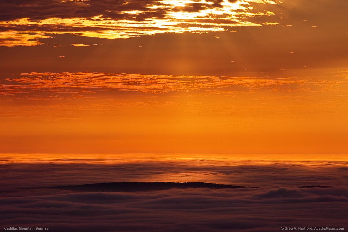 1200x800 Acadia National Park Mountain Sunrise & Fog