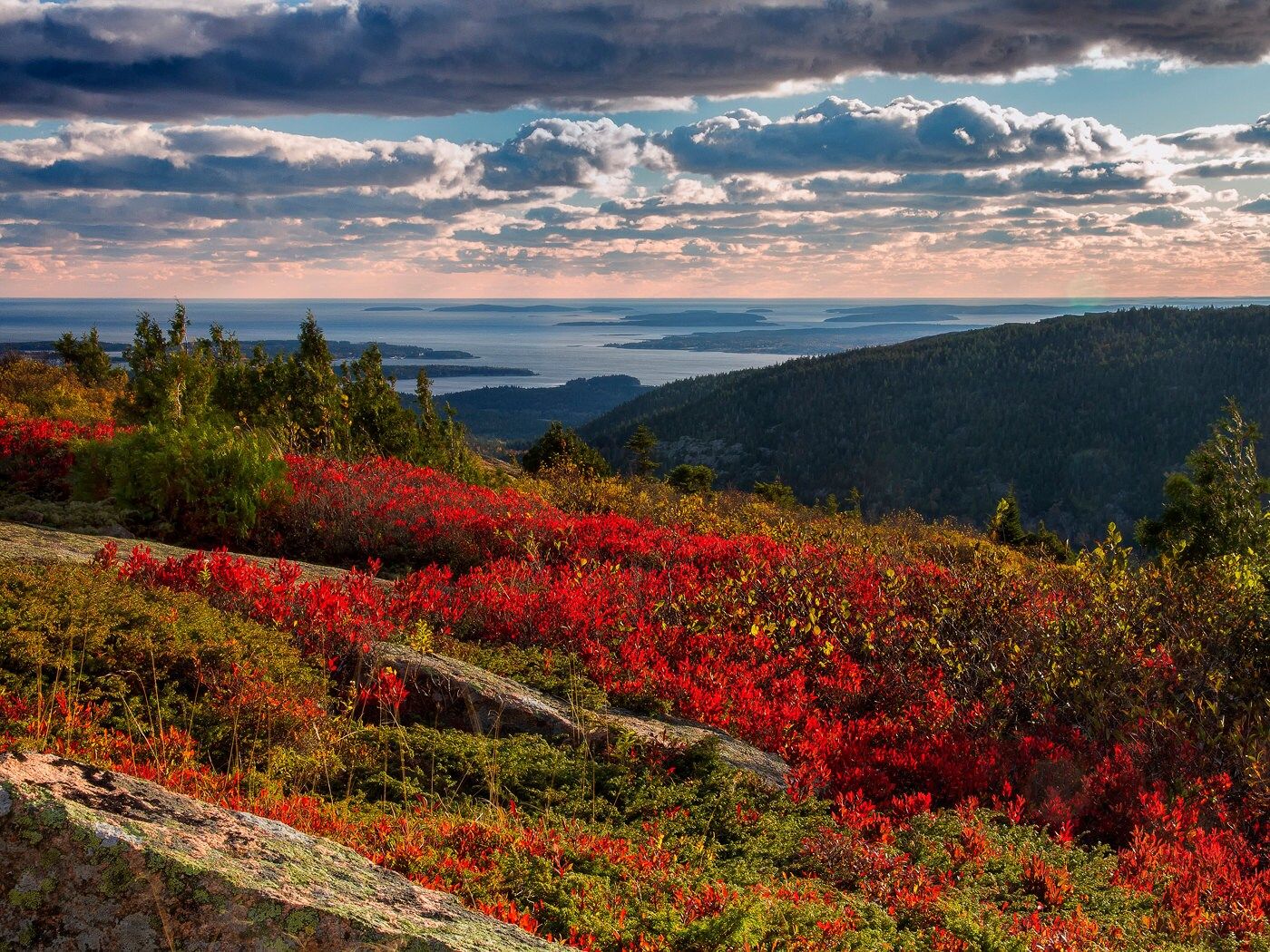 1400x1050 Sunset at Cadillac Mountain, Acadia National Park