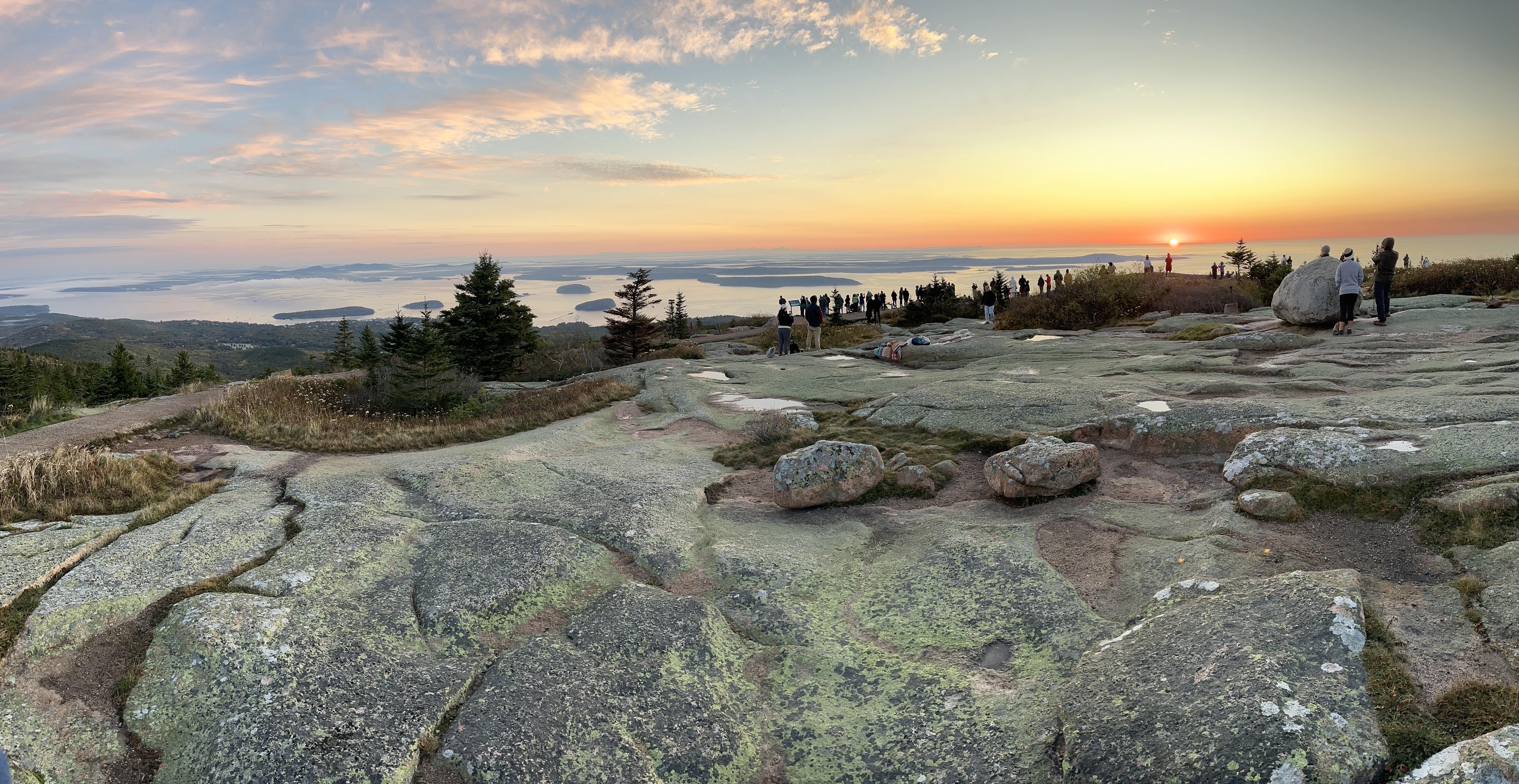 7510x3878 Sunrise from this morning on Cadillac Mountain