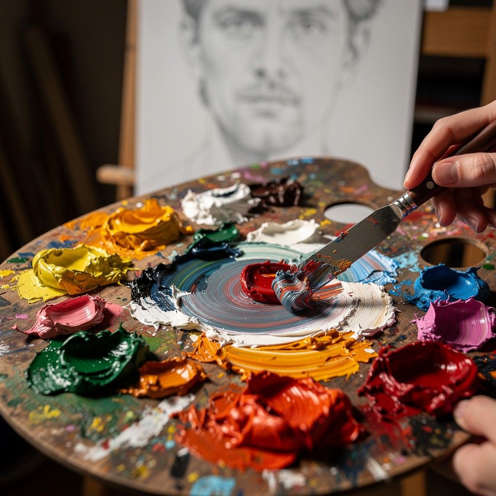 1024x1024 Free Palette Bursting Colors Image, Painting, Artist