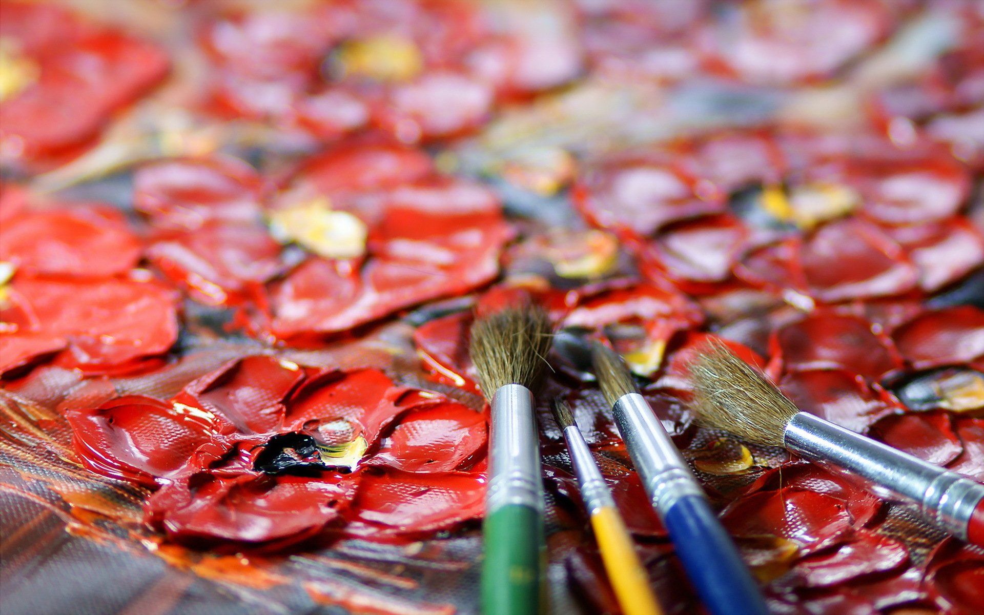 1920x1200 Artist's Palette: Vibrant Brushstrokes HD Wallpaperx1200