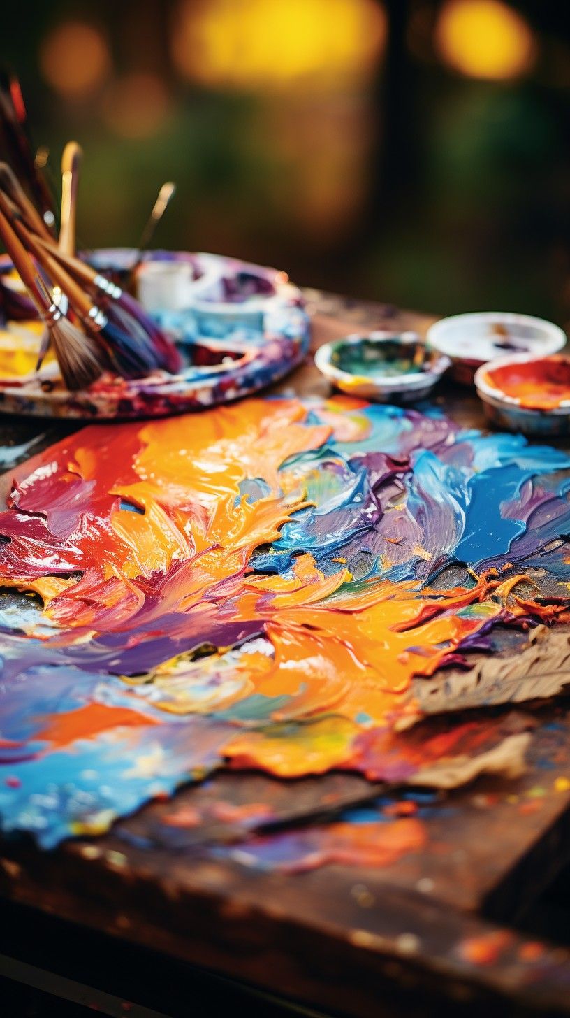 816x1456 Download Vibrant Artist's Palette Image, Painting, Palette