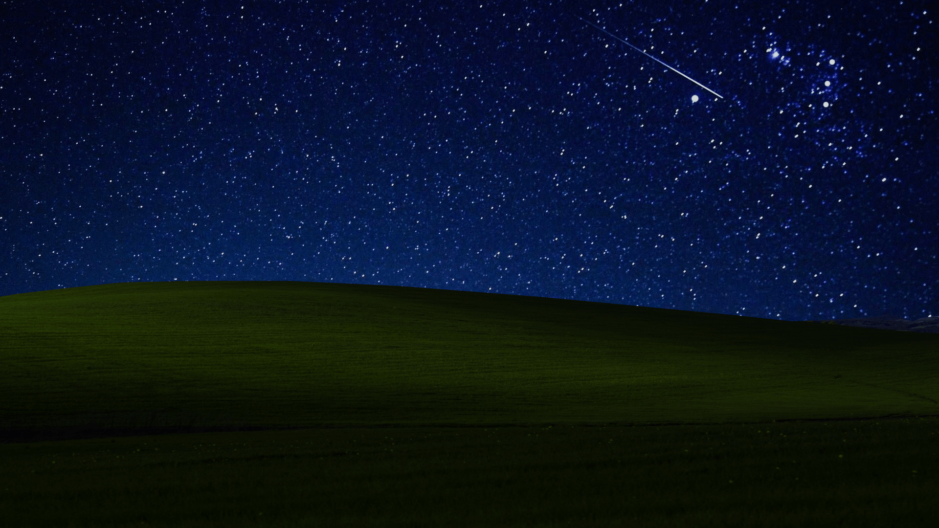 1920x1080 Dark theme HD Windows XP Bliss wallpaper