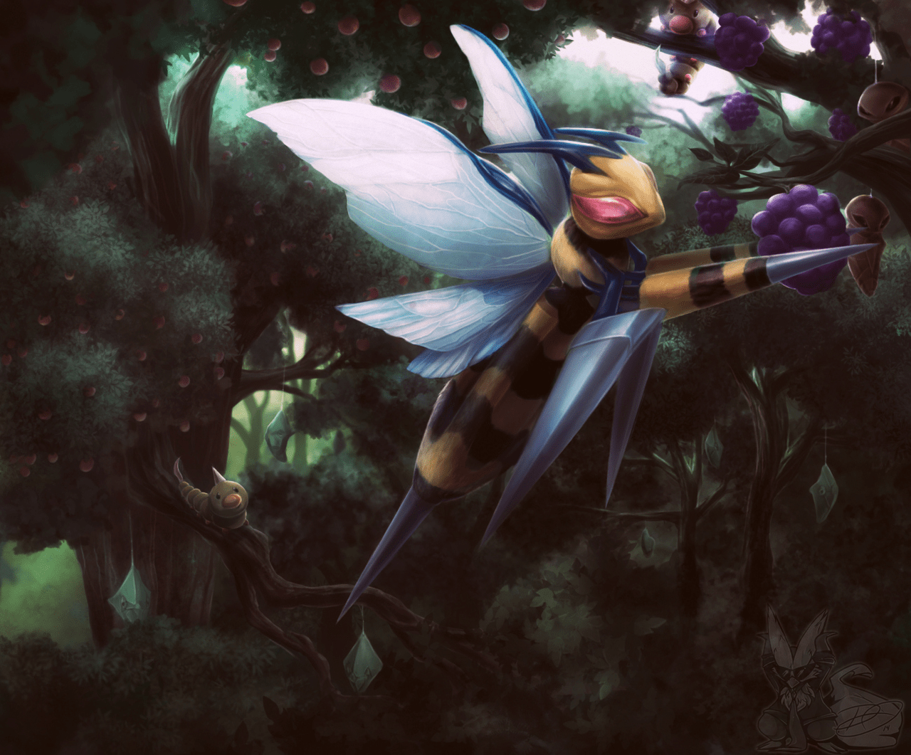 1280x1061 Mega Beedrill Wallpaper