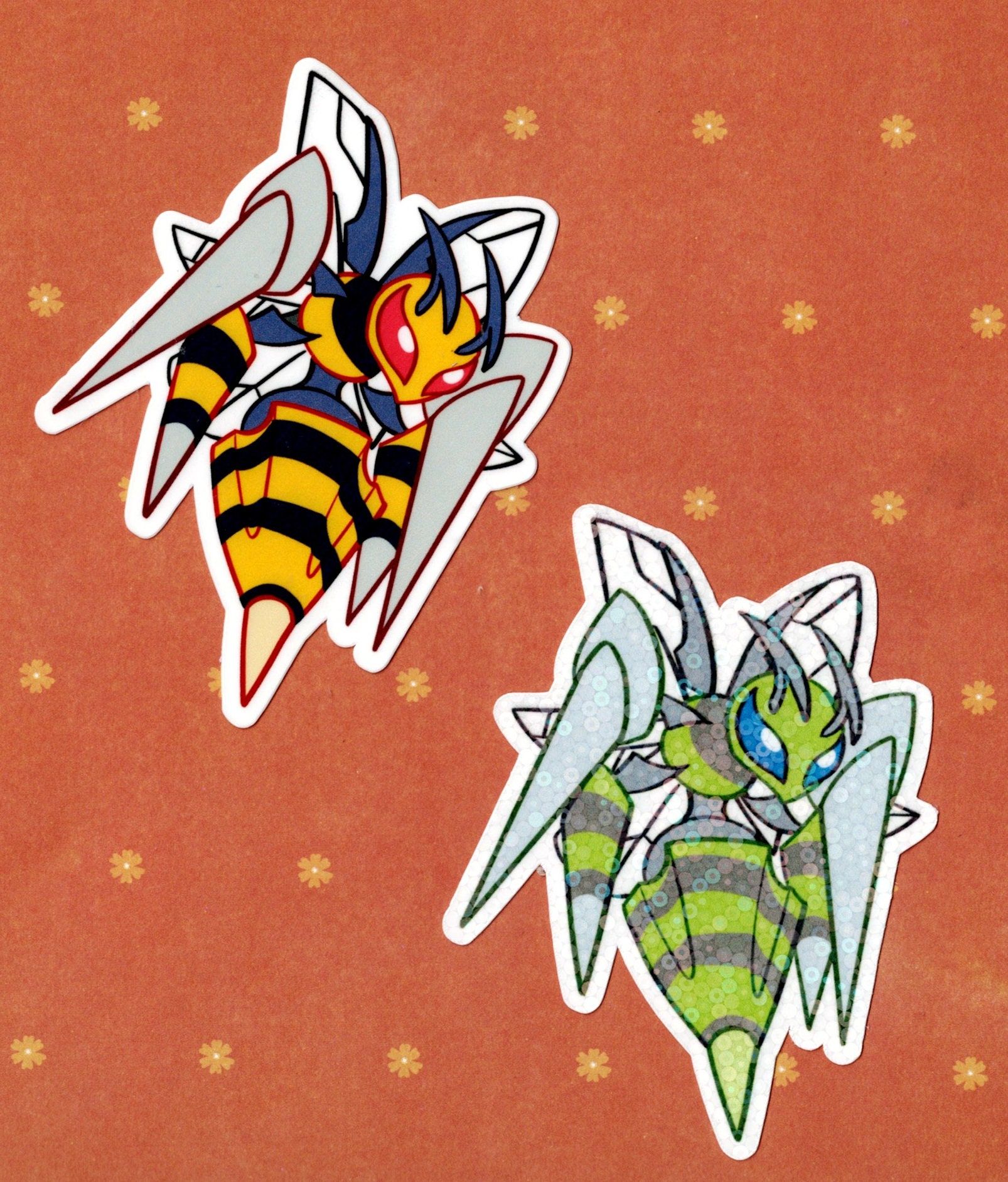 1606x1883 Mega Beedrill Vinyl Sticker + Holographic Shiny Alt