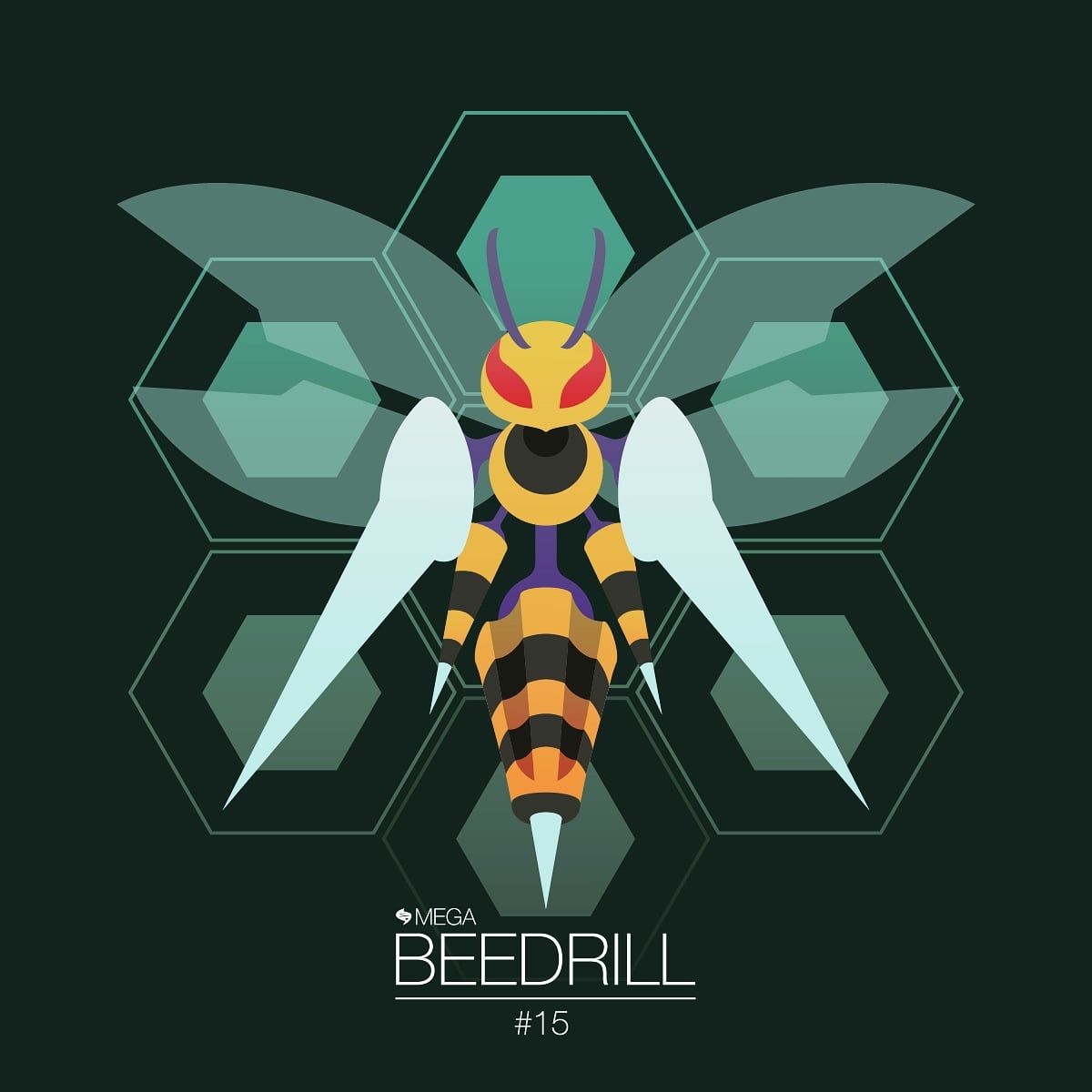 1200x1200 Here is my mega Beedrill [OC]