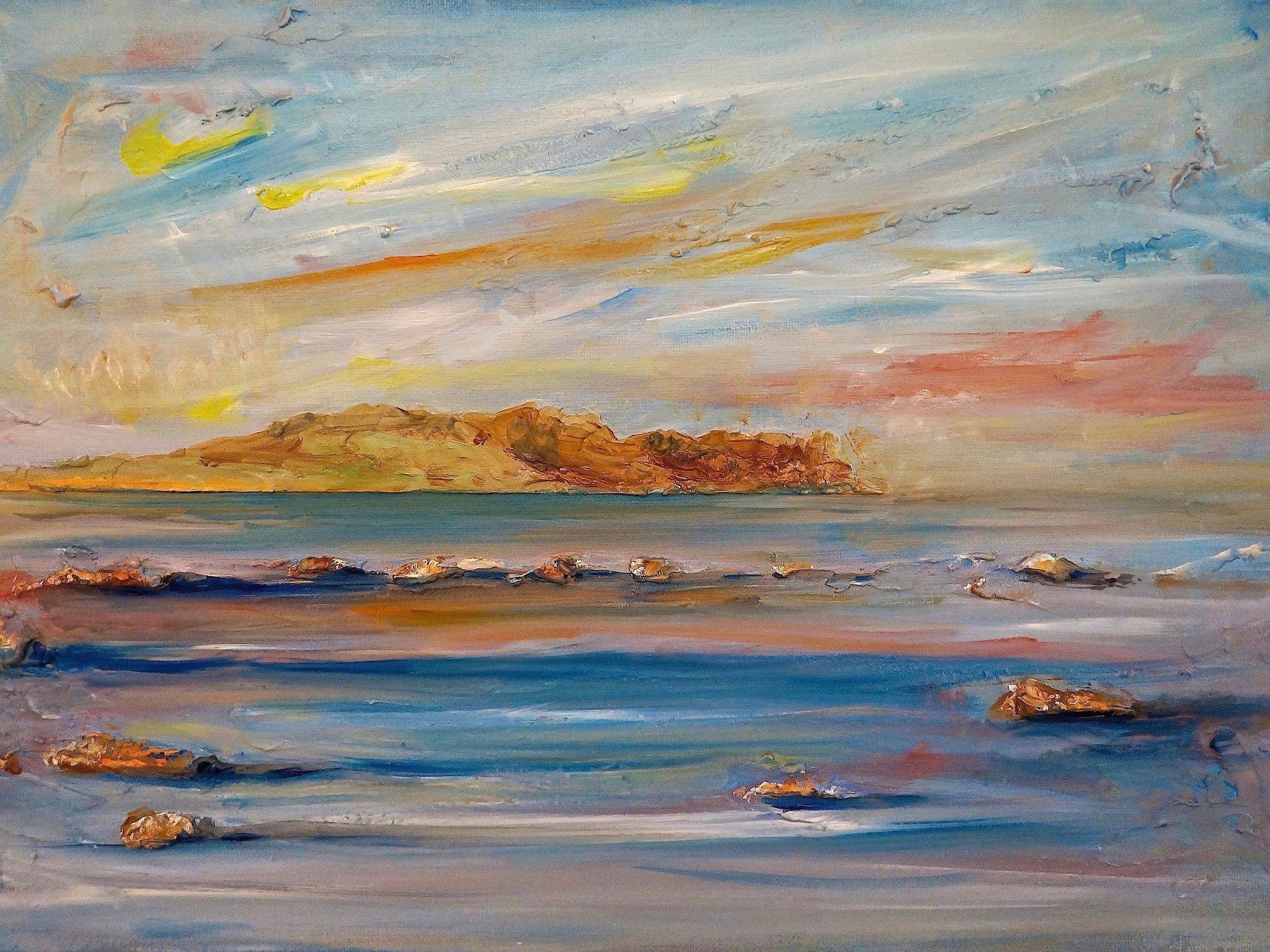 2048x1536 Tiree Dawn Scottish Landscape Painting