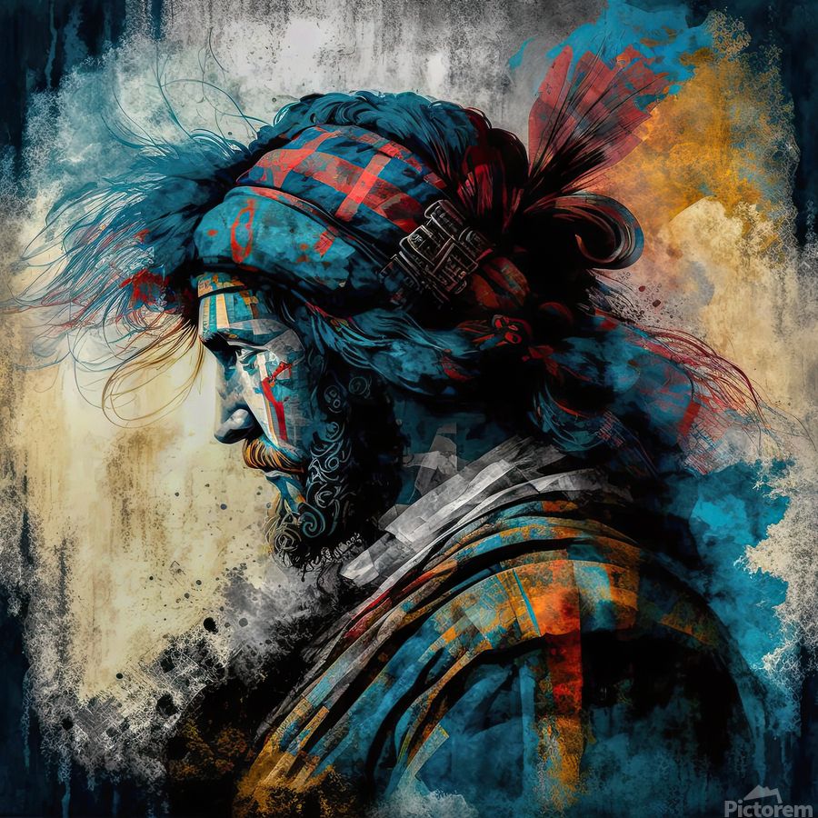 900x900 Scottish Warrior by Harold Ninek Wall Art