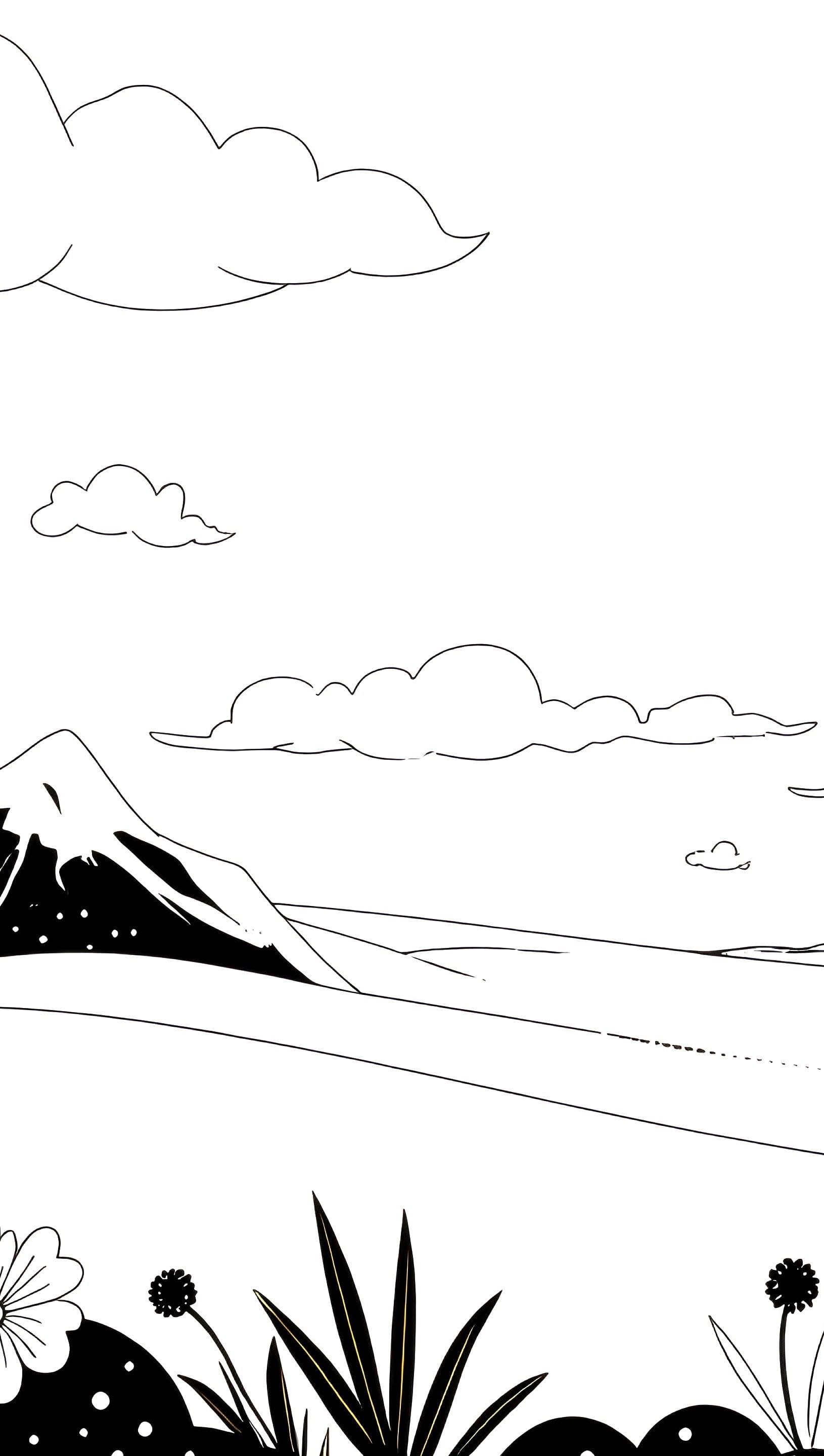 1630x2880 Minimalist black and white aesthetic landscape Wallpaper 4K for iPhone and Mobile Phone