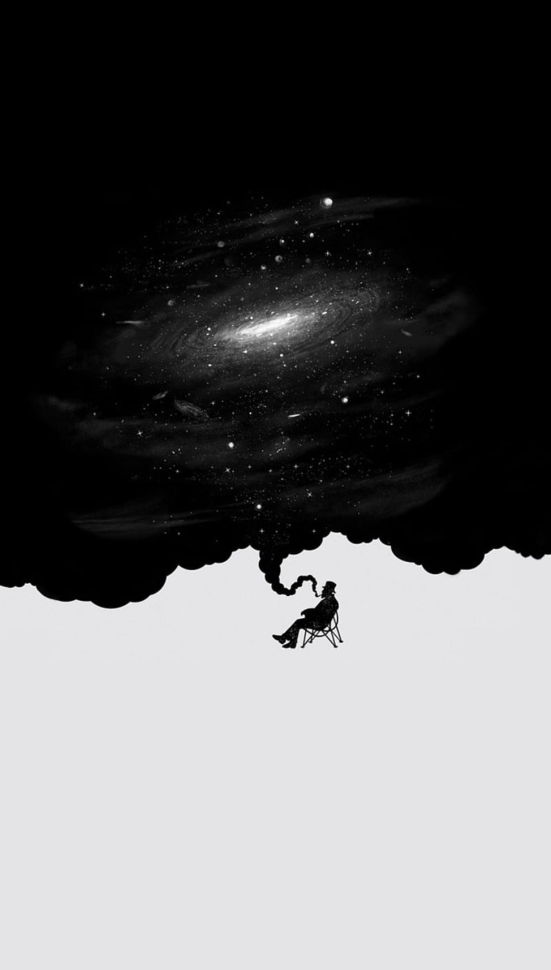 800x1409 Galaxy, abstract, black, white, HD phone wallpaper