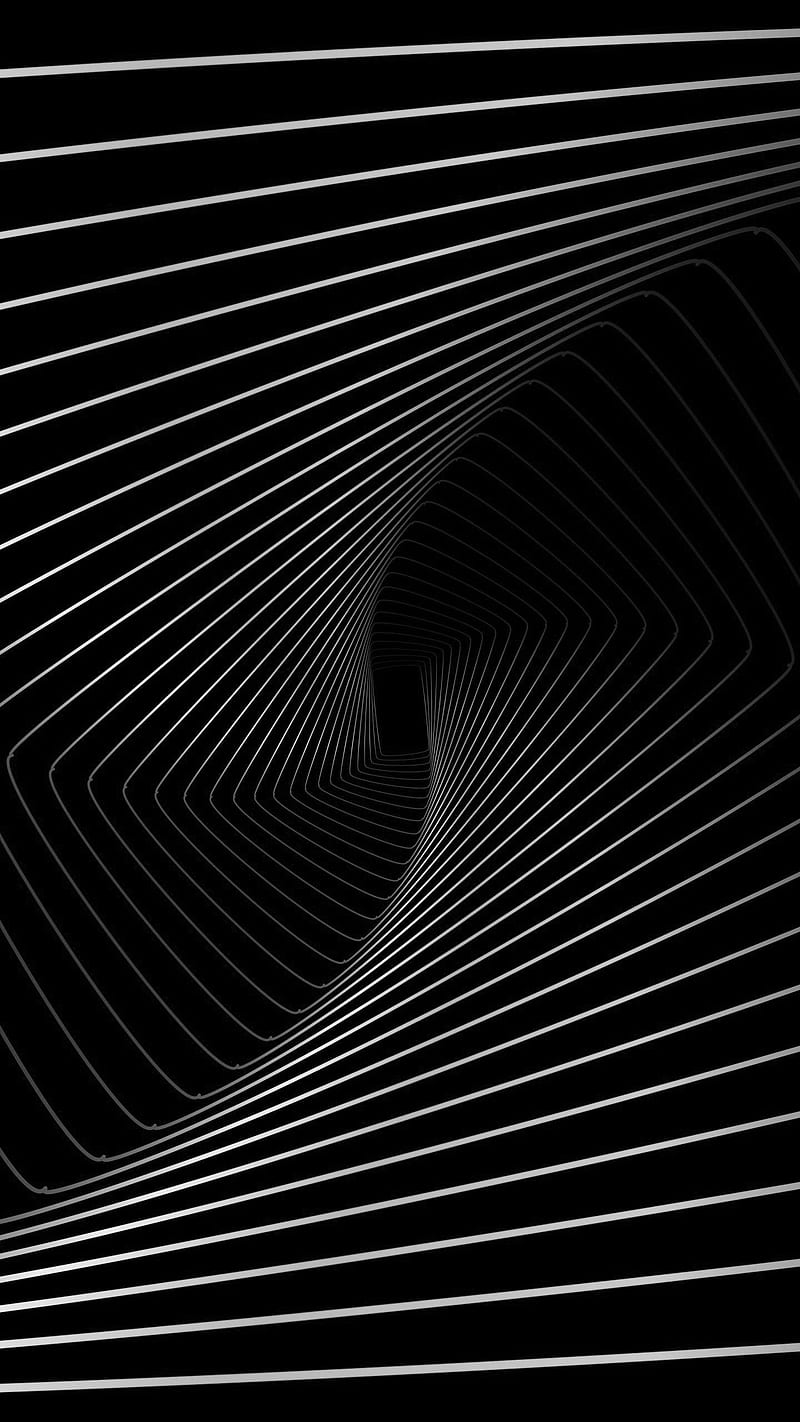 800x1422 Black white illusion, black and white, illusions, line, lines, metal, silver, HD phone wallpaper