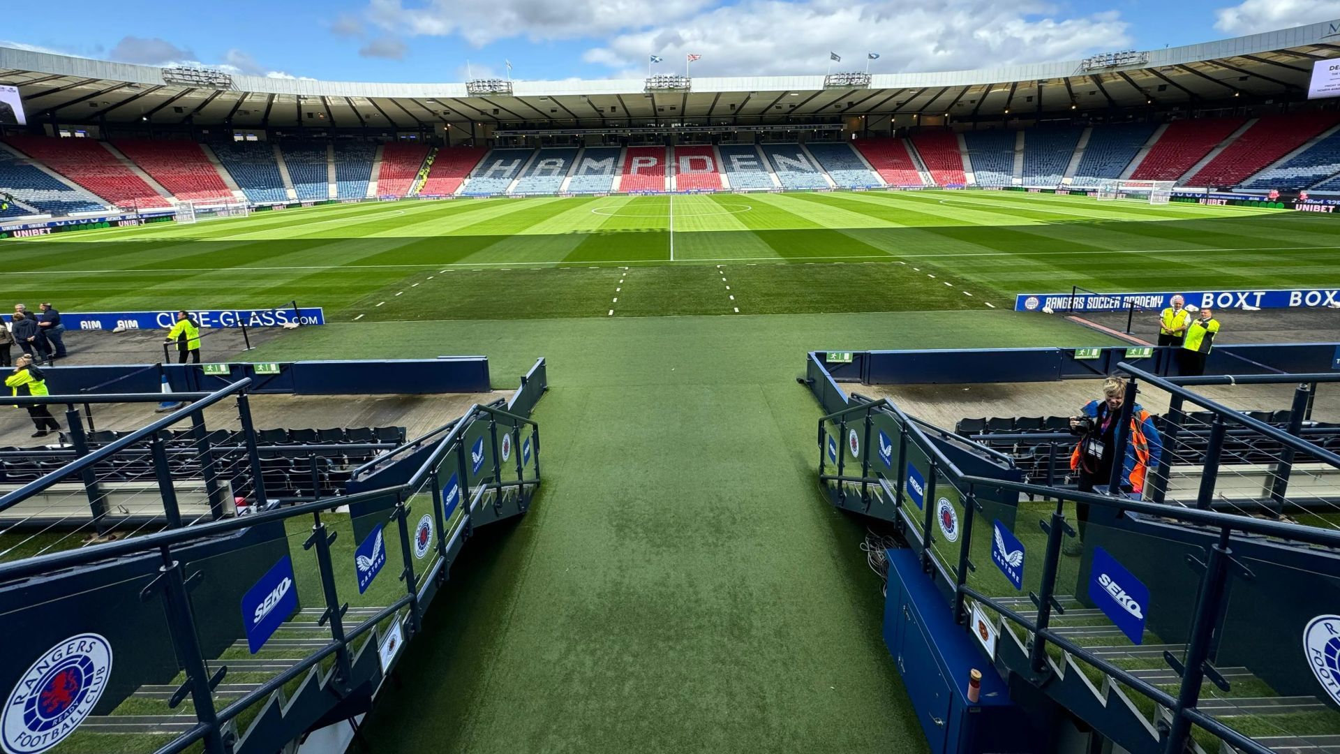 1920x1080 Behind the scenes at Hampden as image emerge of final subtle touches Rangers have added to make stadium feel like home