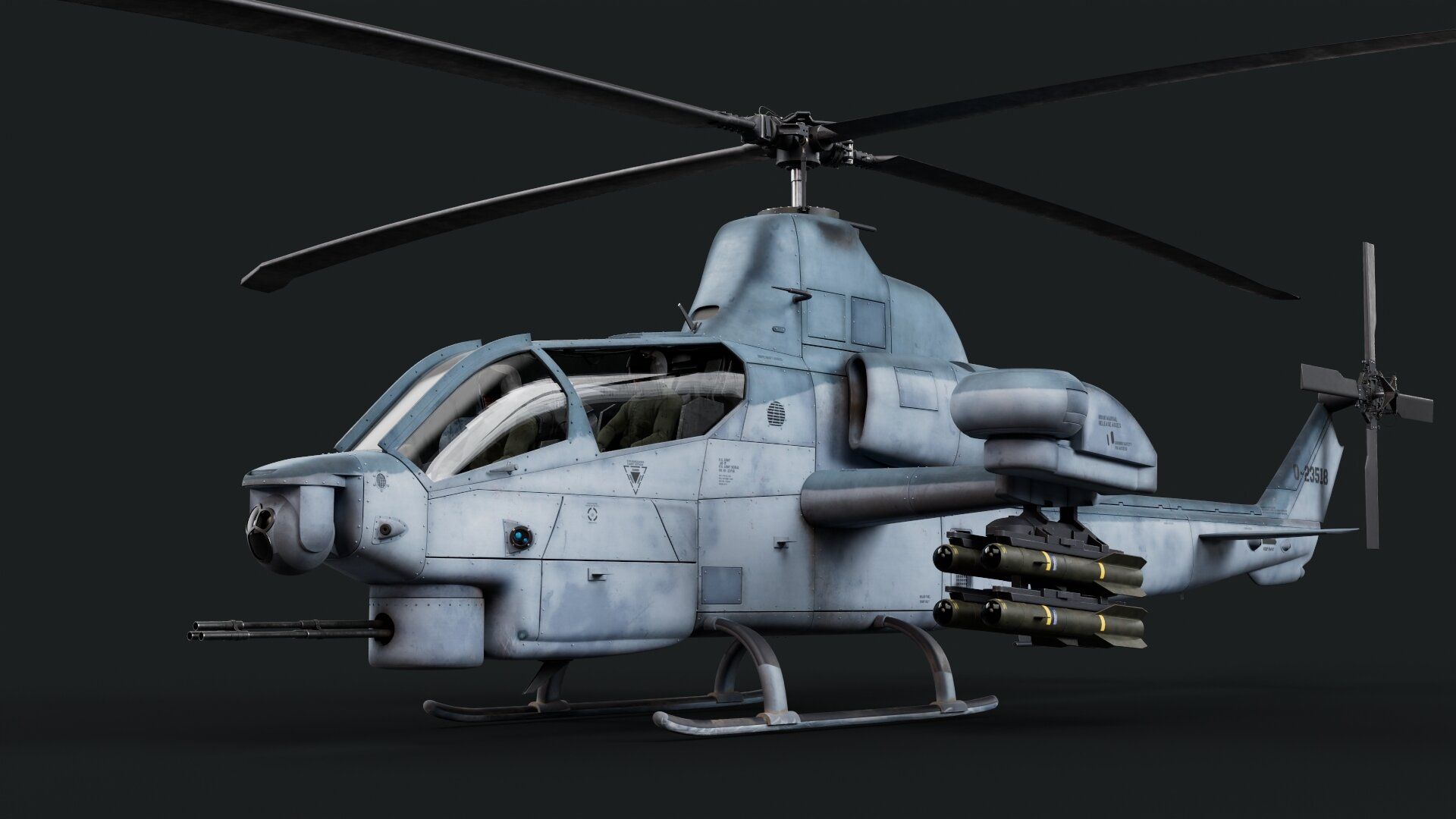 1920x1080 AH 1Z Viper Attack Helicopter 3D Models