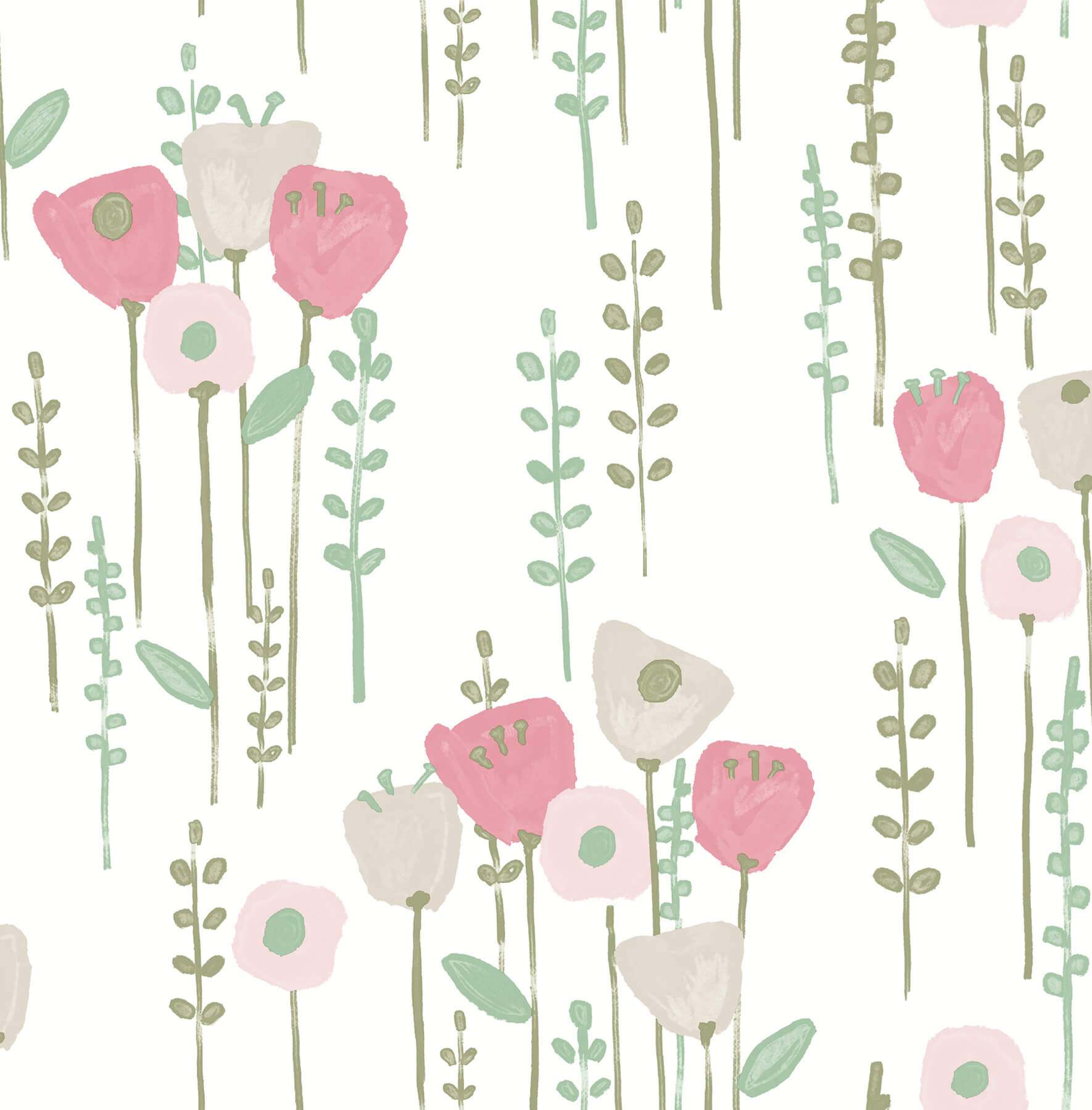 1770x1800 A Street Prints Whimsy Mabel Floral Wallpaper