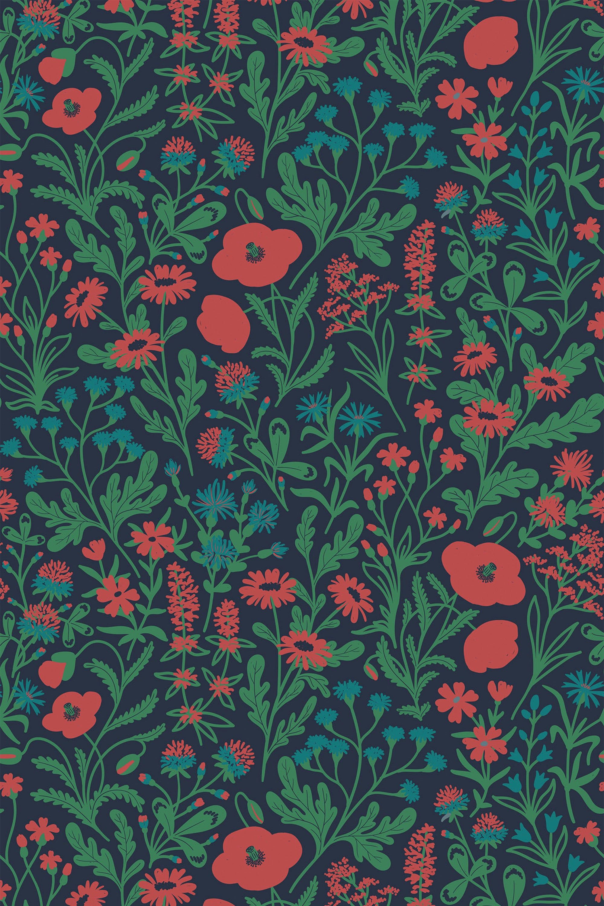 2000x3000 Whimsical meadow Peel and Stick Removable Wallpaper