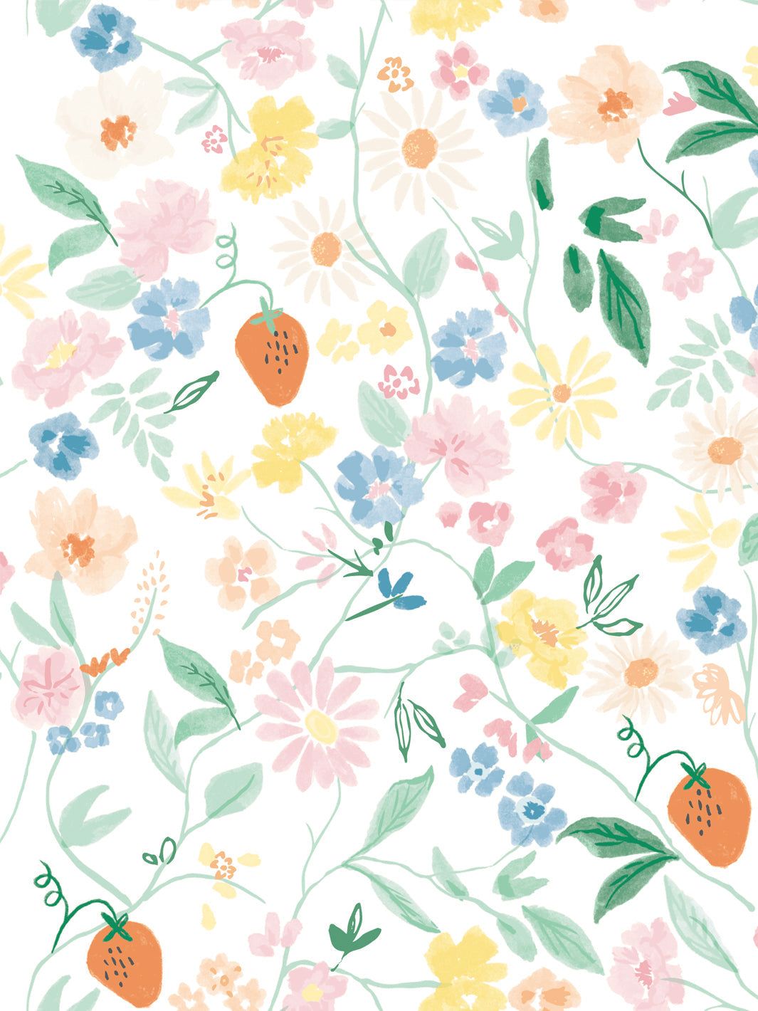 1065x1420 'Elegant Floral' Wallpaper