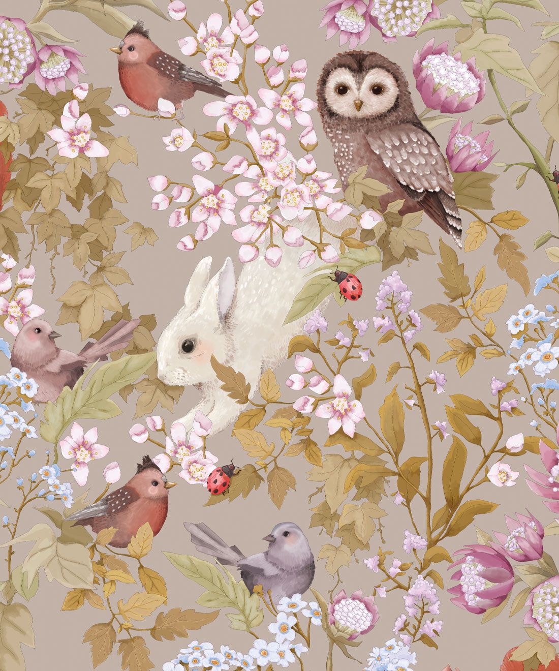 1100x1320 Woodlands by Fleur Harris • Whimsical Wallpaper