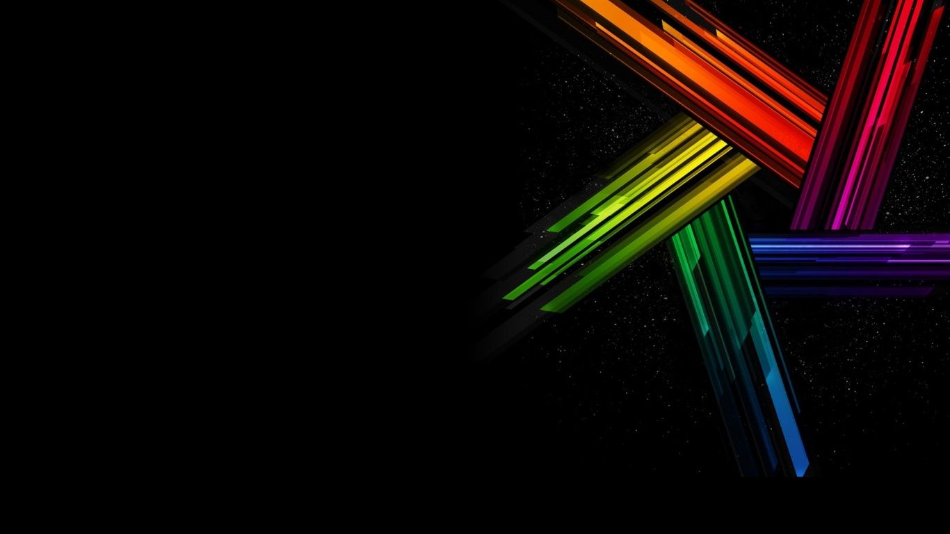1366x768 Black Wallpaper