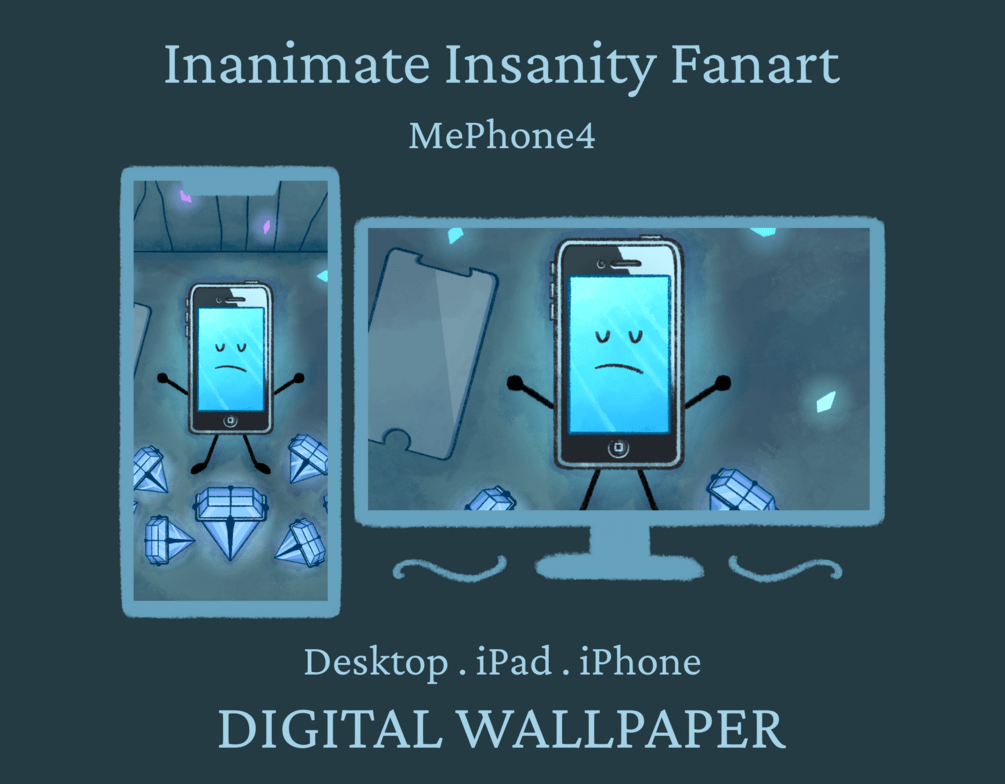 1005x784 MePhone4 (Inanimate Insanity Fanart) Digital Wallpaper