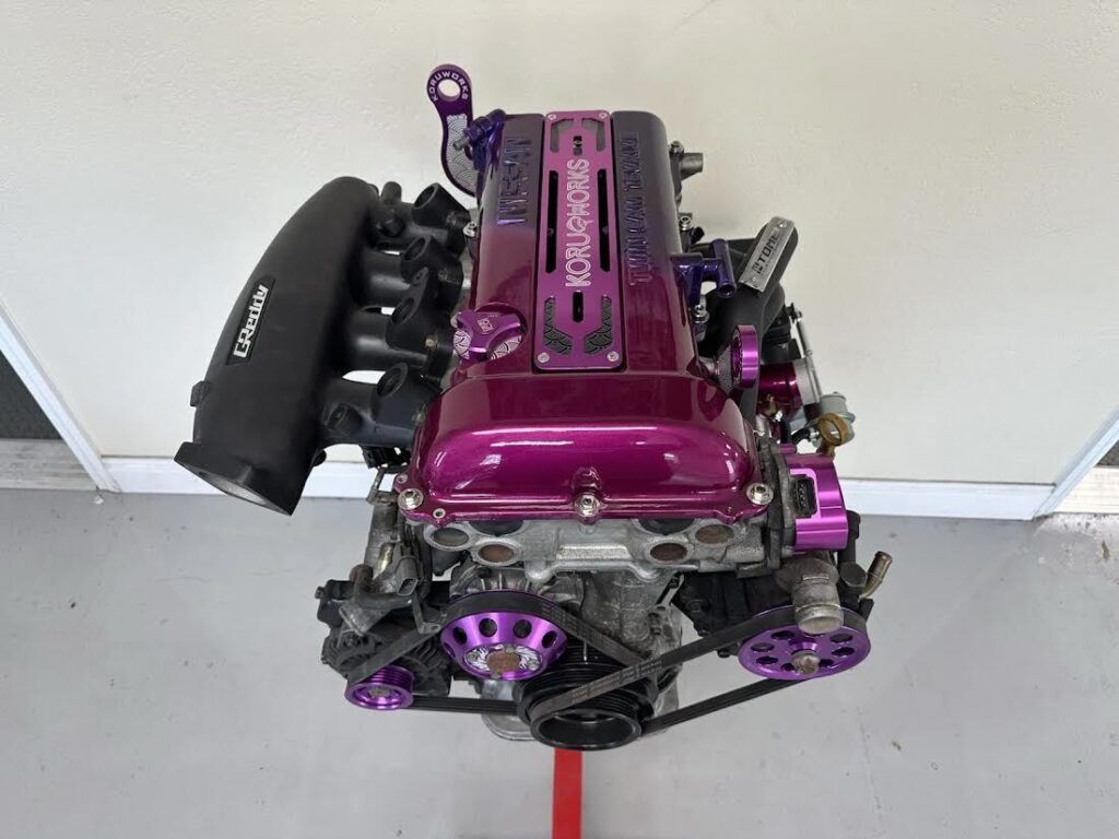 1024x768 Nissan Silvia S13 SR20DET Engine
