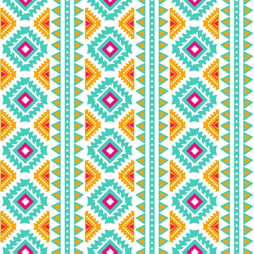 980x980 Vector tribal ethnic seamless pattern in bright pink orange colors Aztec geometric background. Mexican ornament texture Native american traditional design Folk geometric print for wallpaper wrap cloth