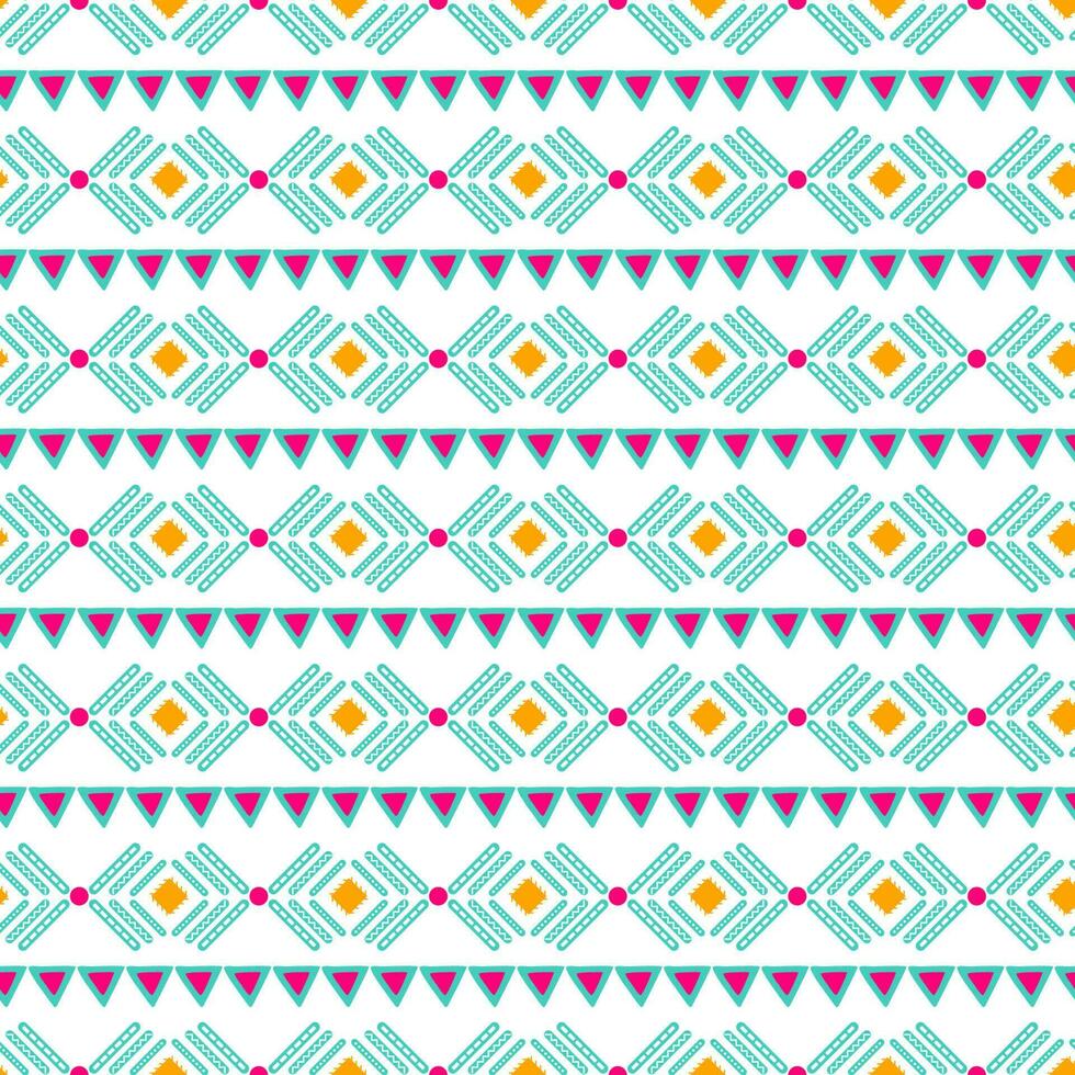 980x980 Vector tribal ethnic seamless pattern in bright pink orange colors Aztec geometric background. Mexican ornament texture Native american traditional design Folk geometric print for wallpaper wrap cloth