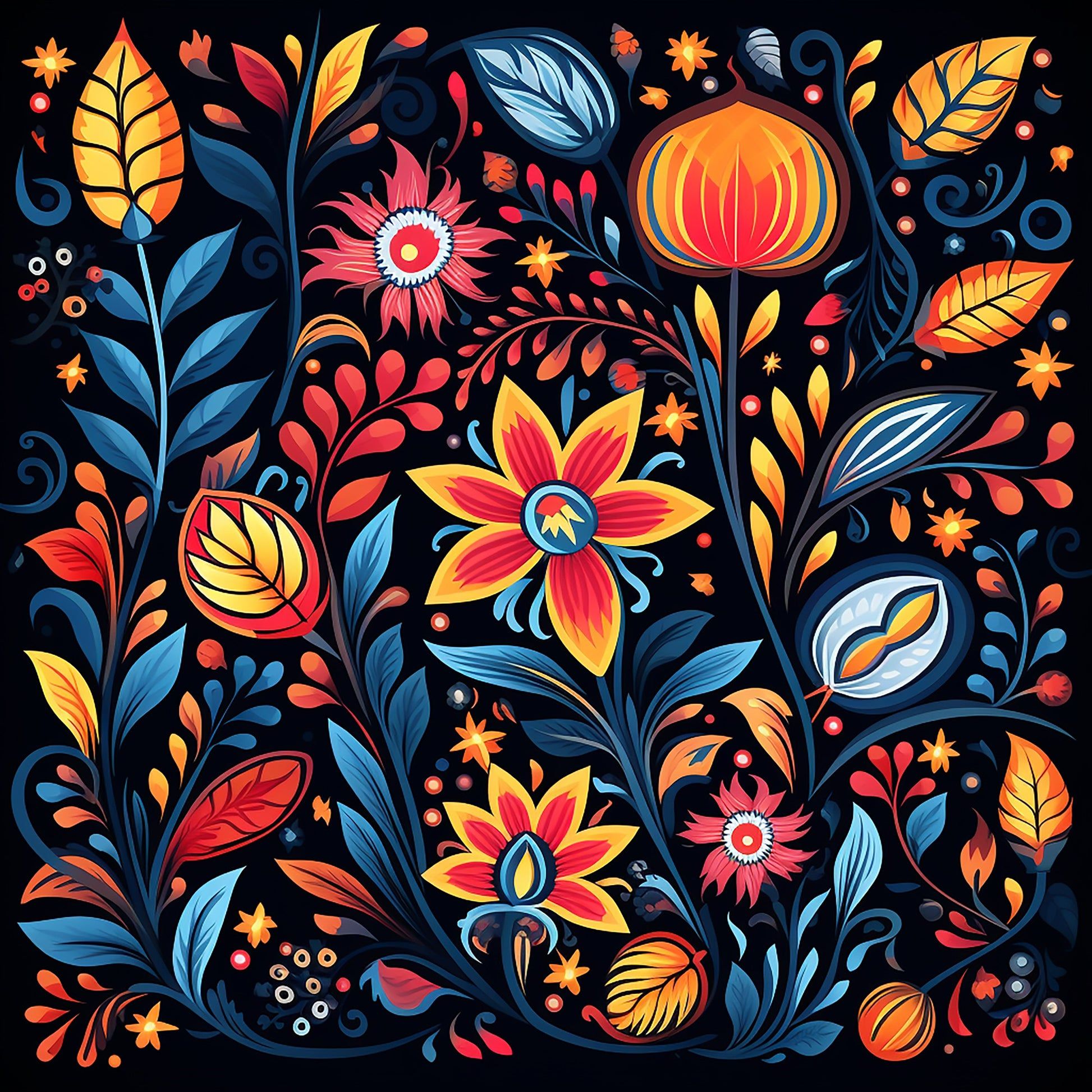 1946x1946 Mexican Floral Fiesta Pattern 4 Quilting Cotton Fabric 118 Wide