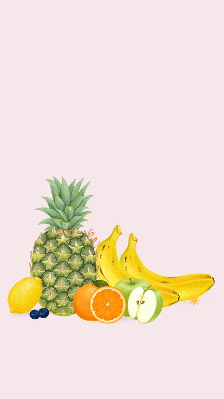 731x1300 Healthy fruit mobile wallpaper, pink. Premium Photo Illustration