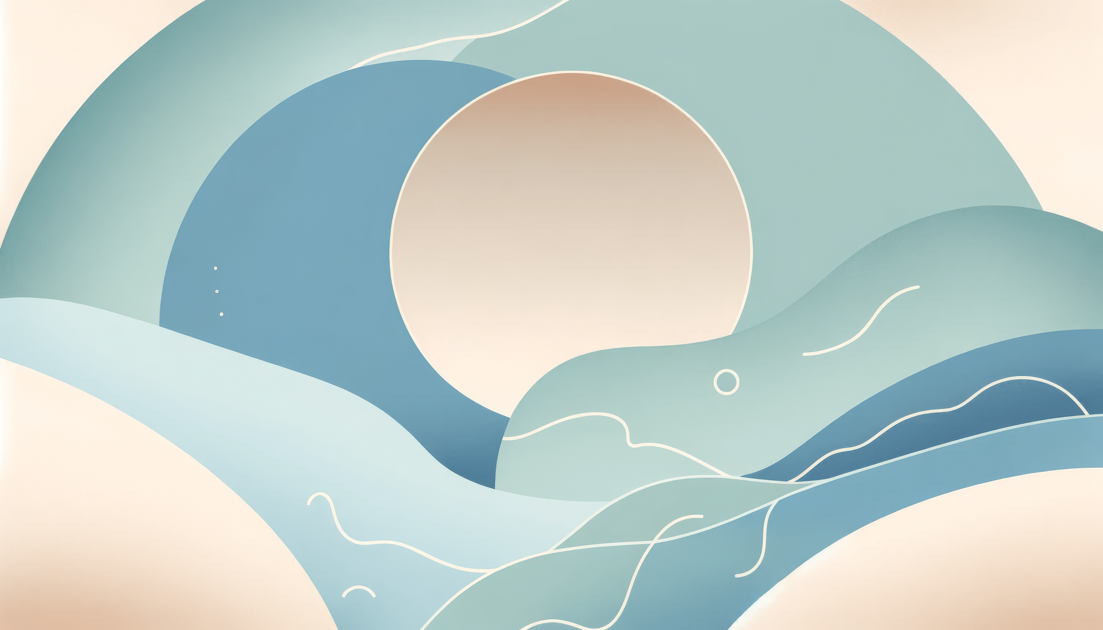 3584x2048 Serenity Waves Mental Health HD Wallpaper