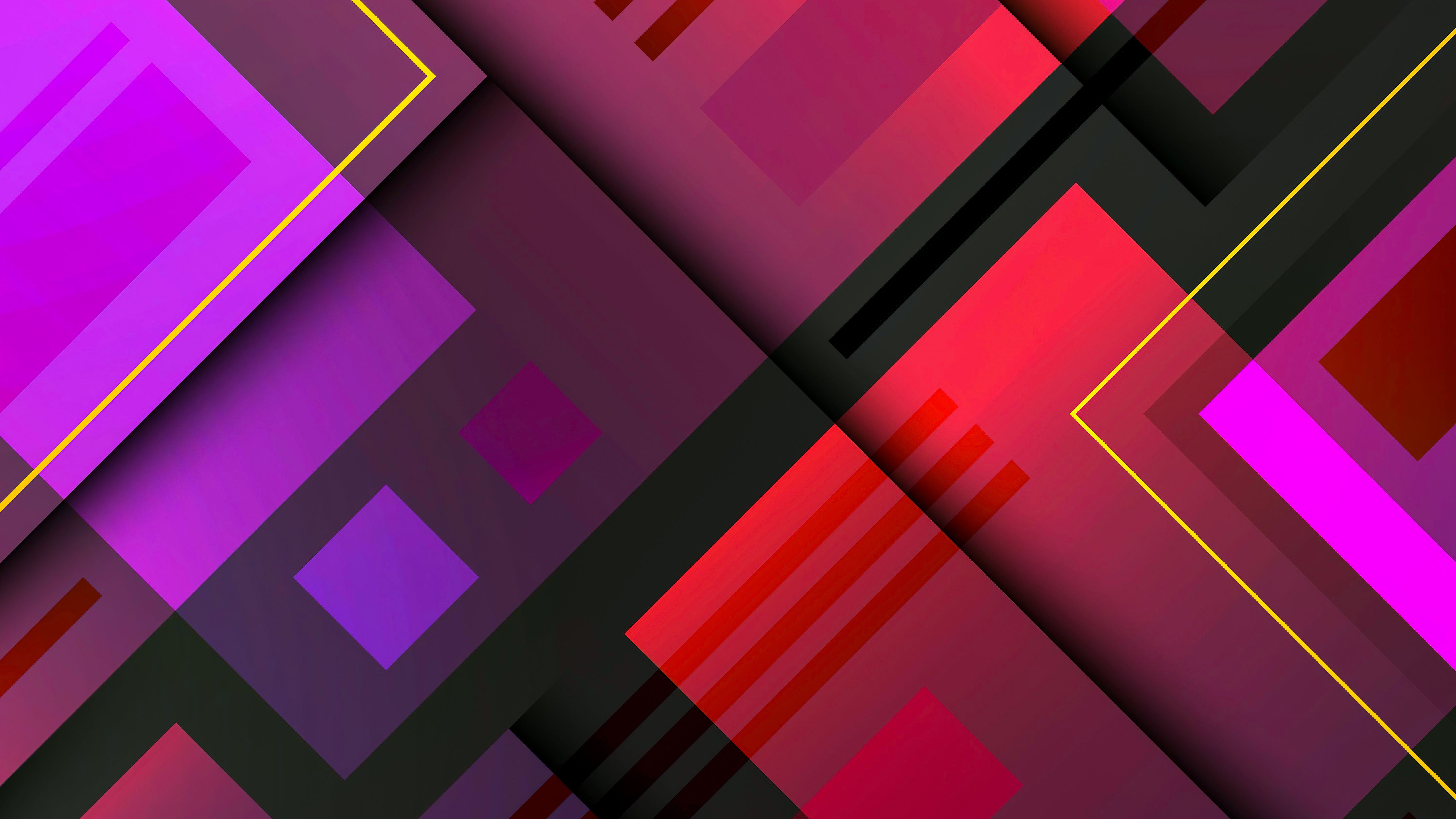 5120x2880 Colorful Geometric Shapes Pattern 4K HD Abstract Wallpaper