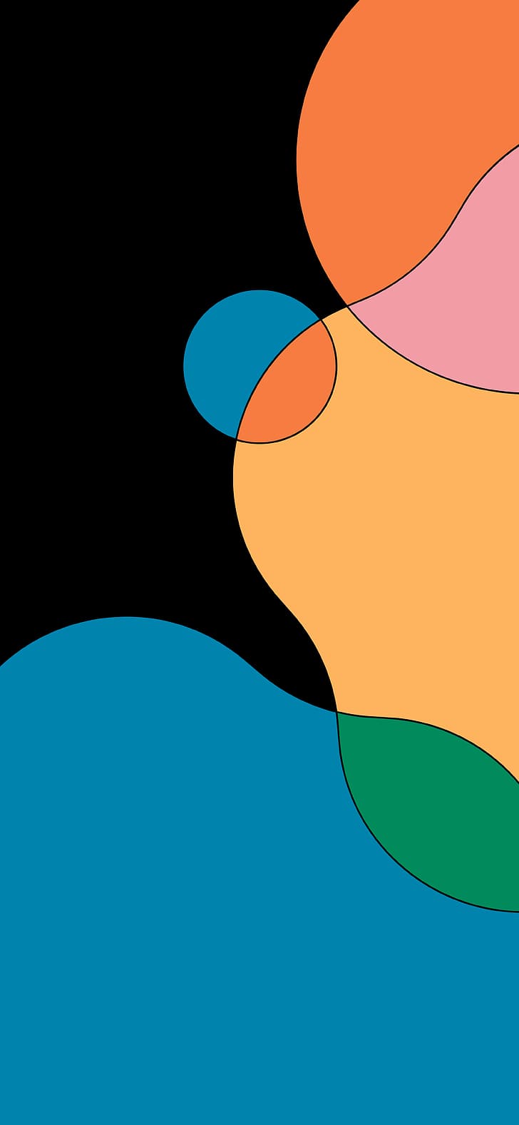 728x1577 HD wallpaper: overlay, solid color, abstract, shapes, geometric figures, geometry