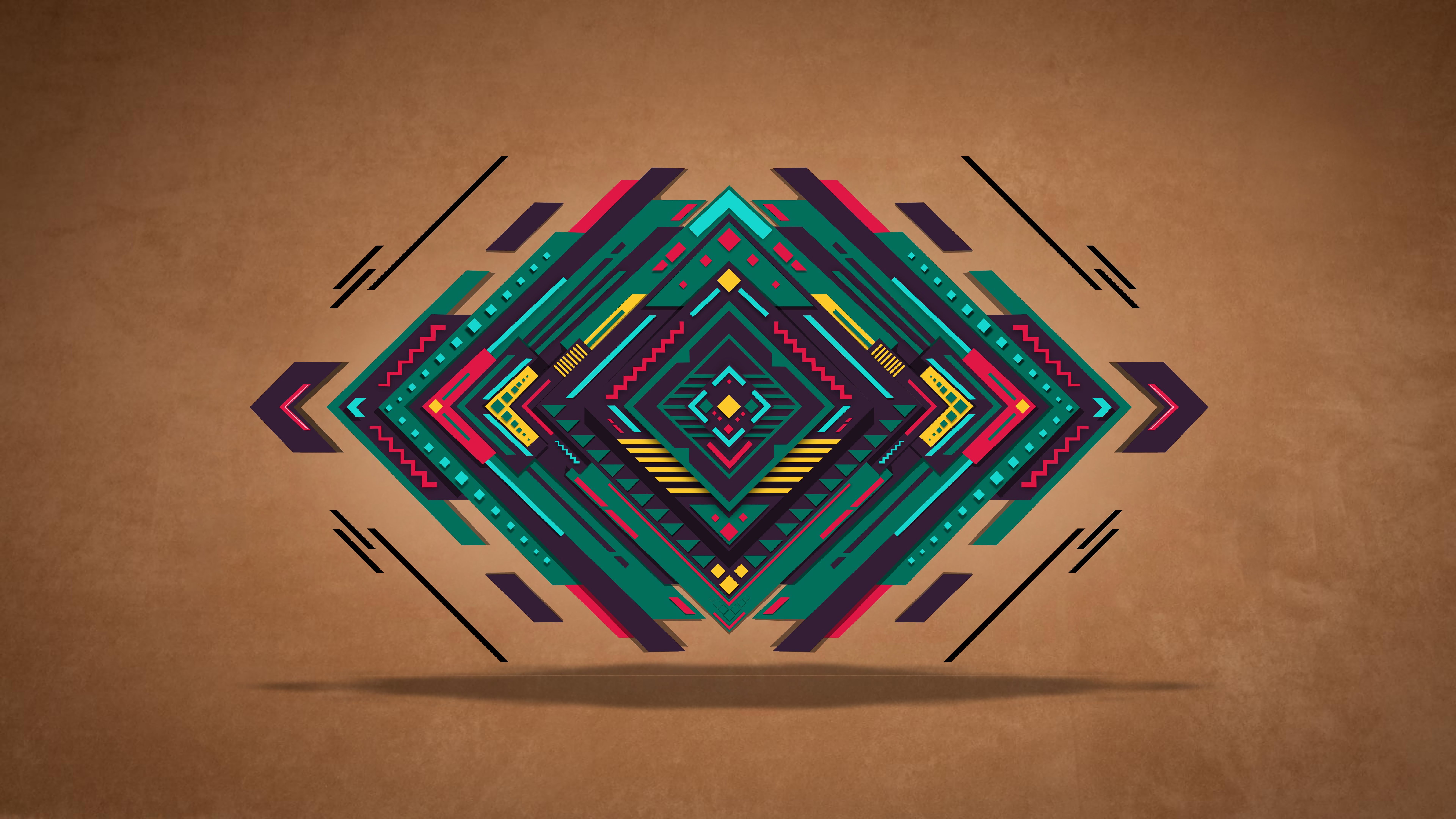7680x4320 Colorful Geometric Shape Abstract 8K 4K Wallpaper HD