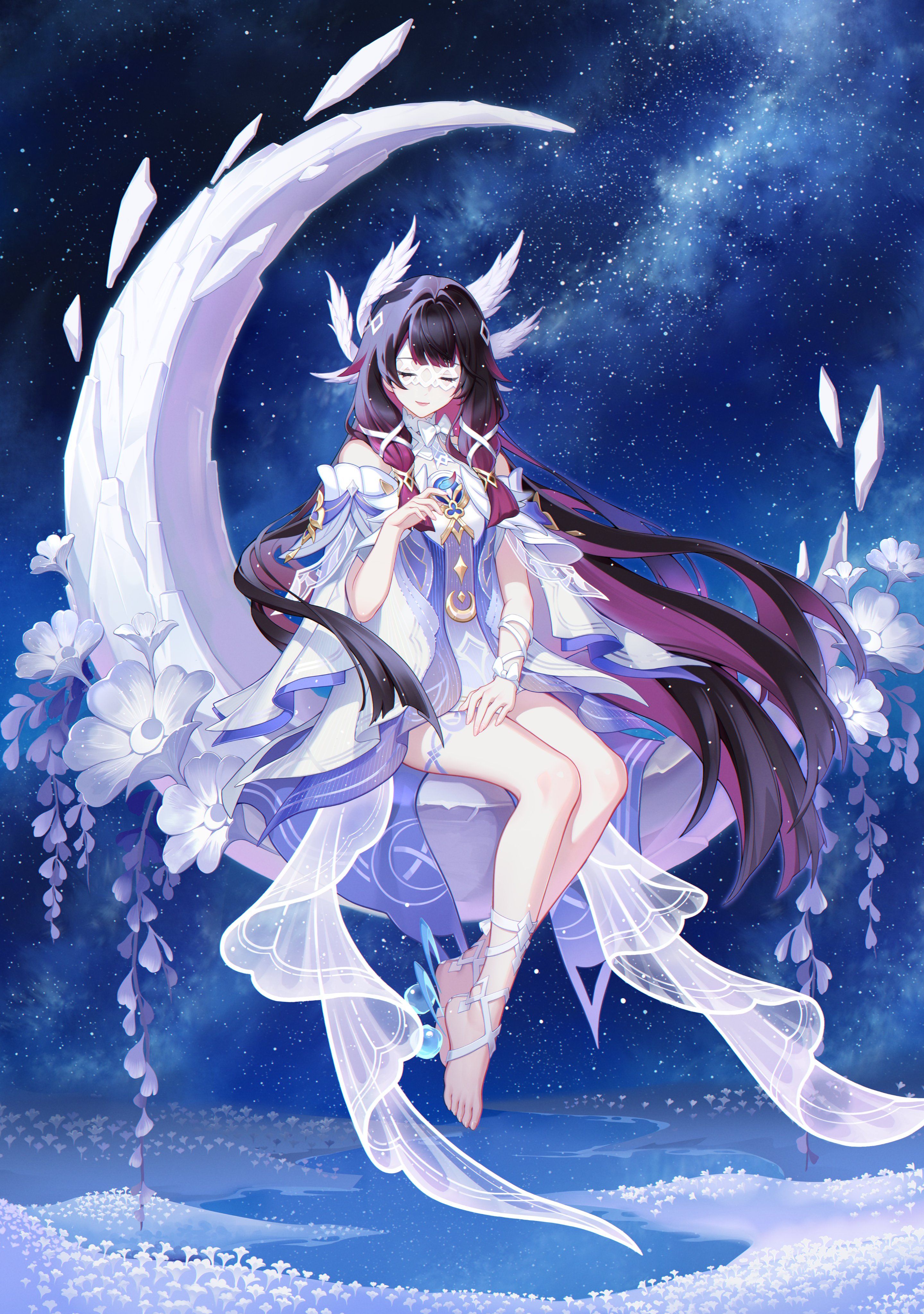 2880x4096 Columbina Hyposelenia Impact Anime Image Board
