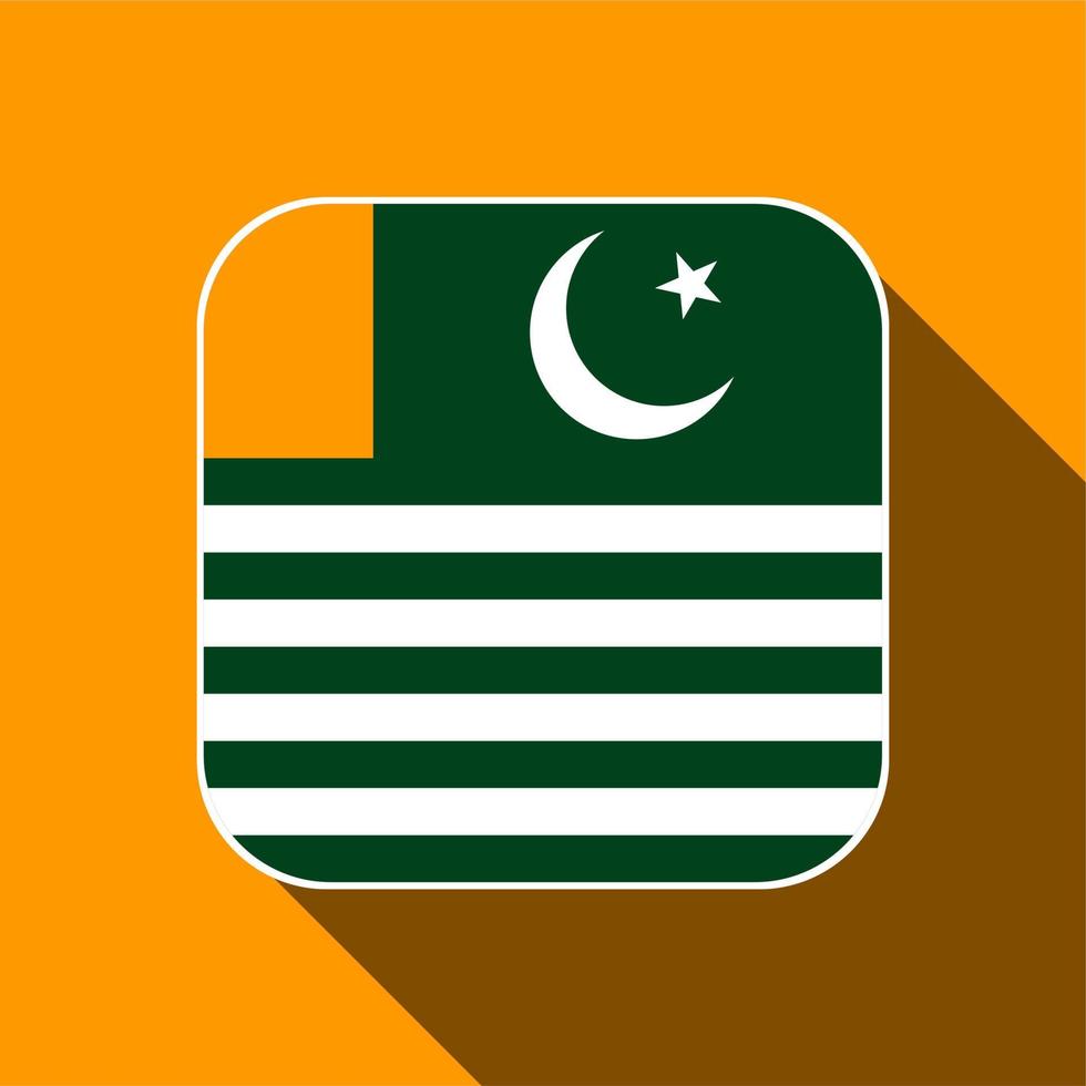 980x980 Azad Kashmir flag, official colors. Vector illustration