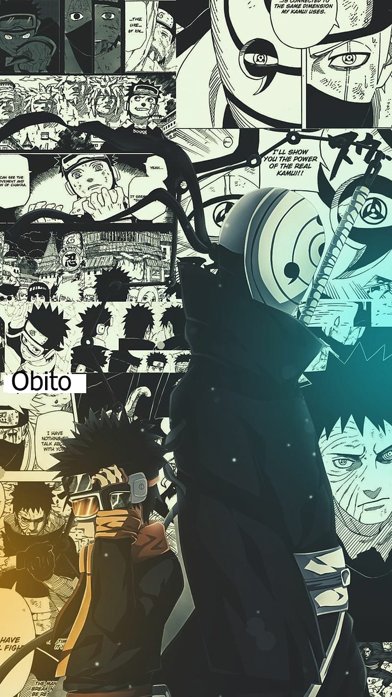 800x1422 Obito, fan art, kamui, manga, mask, naruto, uchia, HD phone wallpaper
