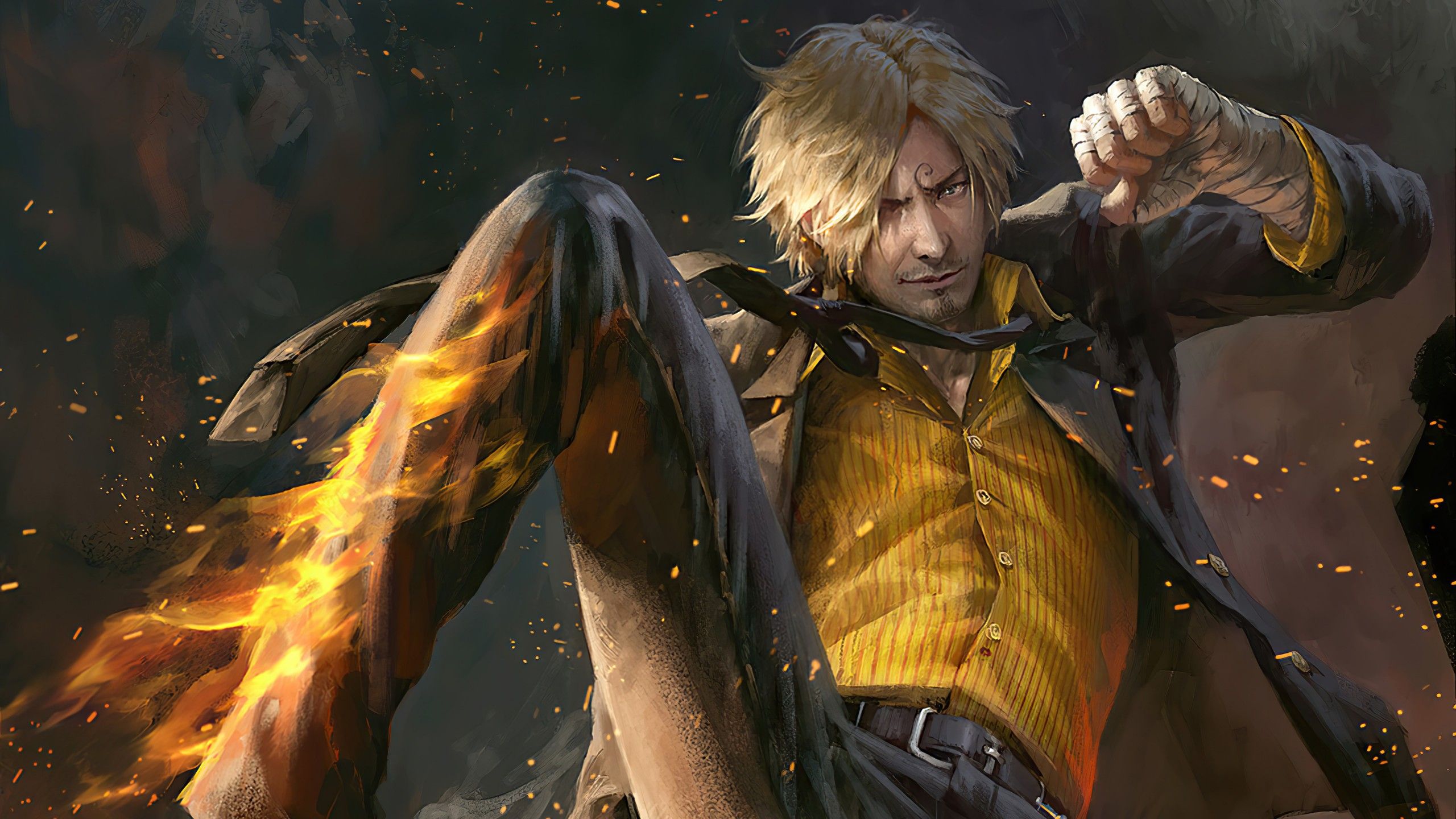 2560x1440 Sanji 4K HD One Piece Wallpaper
