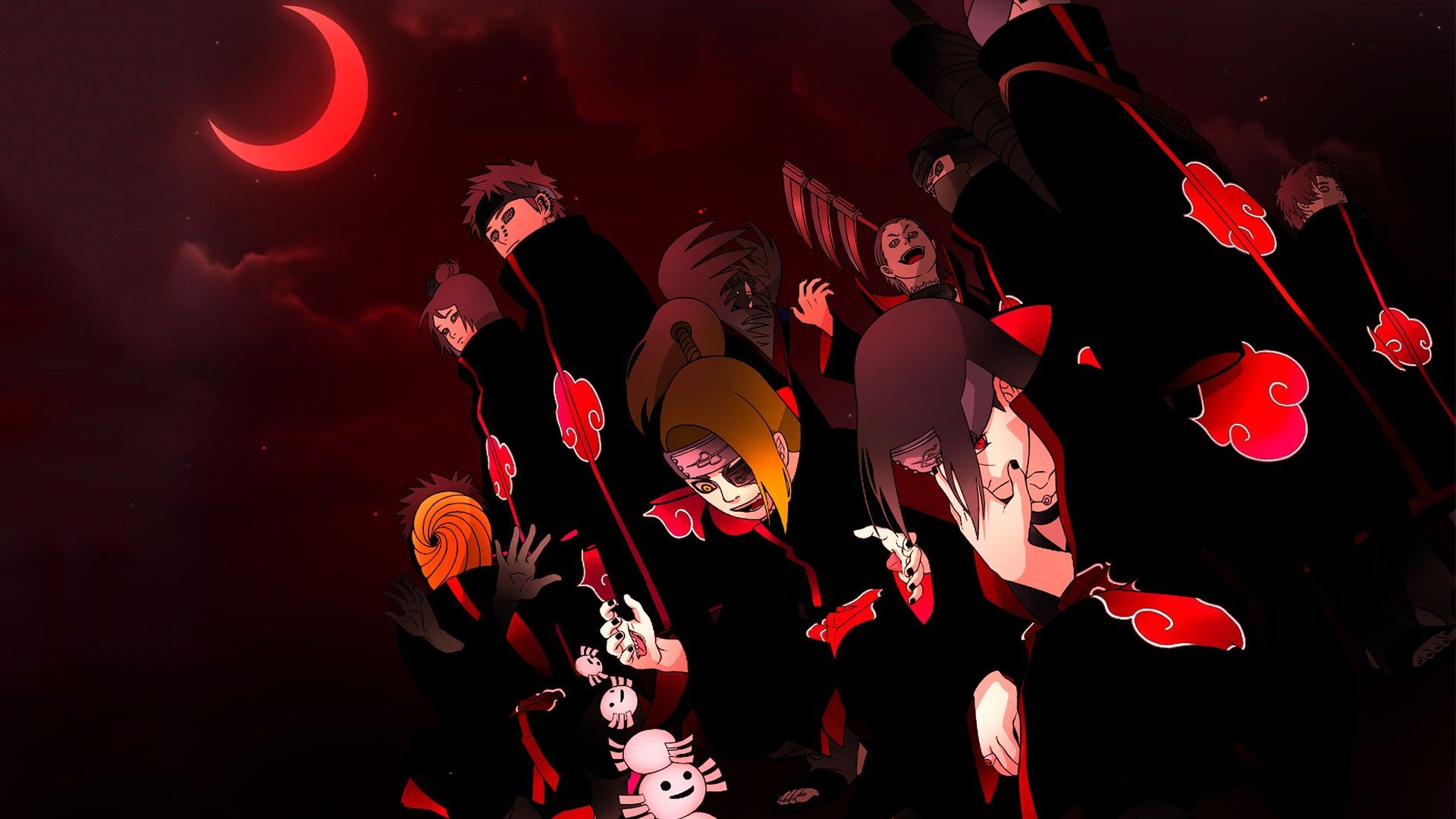 1920x1080 Akatsuki (Naruto) All Characters In One Photo HD Anime Wallpaper