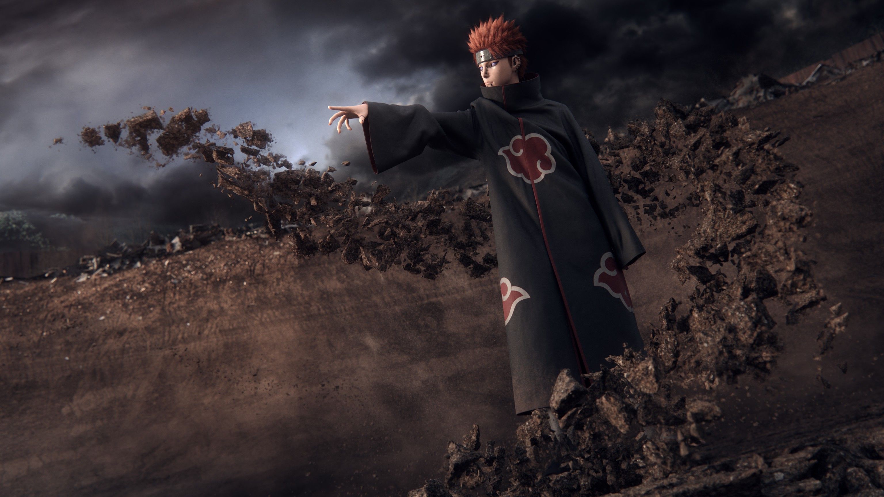 3072x1728 Pein, Akatsuki, Rock, 3D, Naruto Shippuuden Wallpaper HD / Desktop and Mobile Background