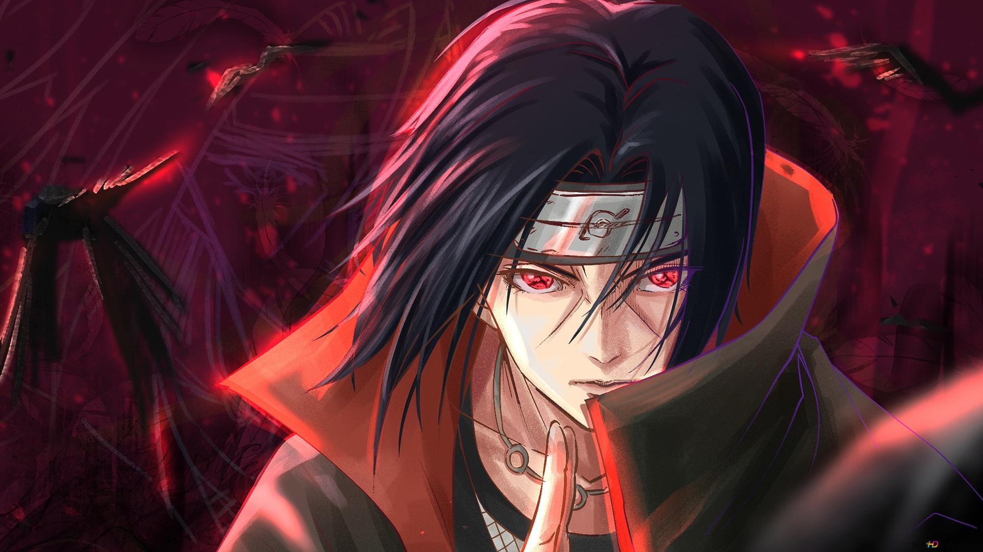 1920x1080 Naruto Shippuden. Akatsuki Itachi Uchiha 2K wallpaper download